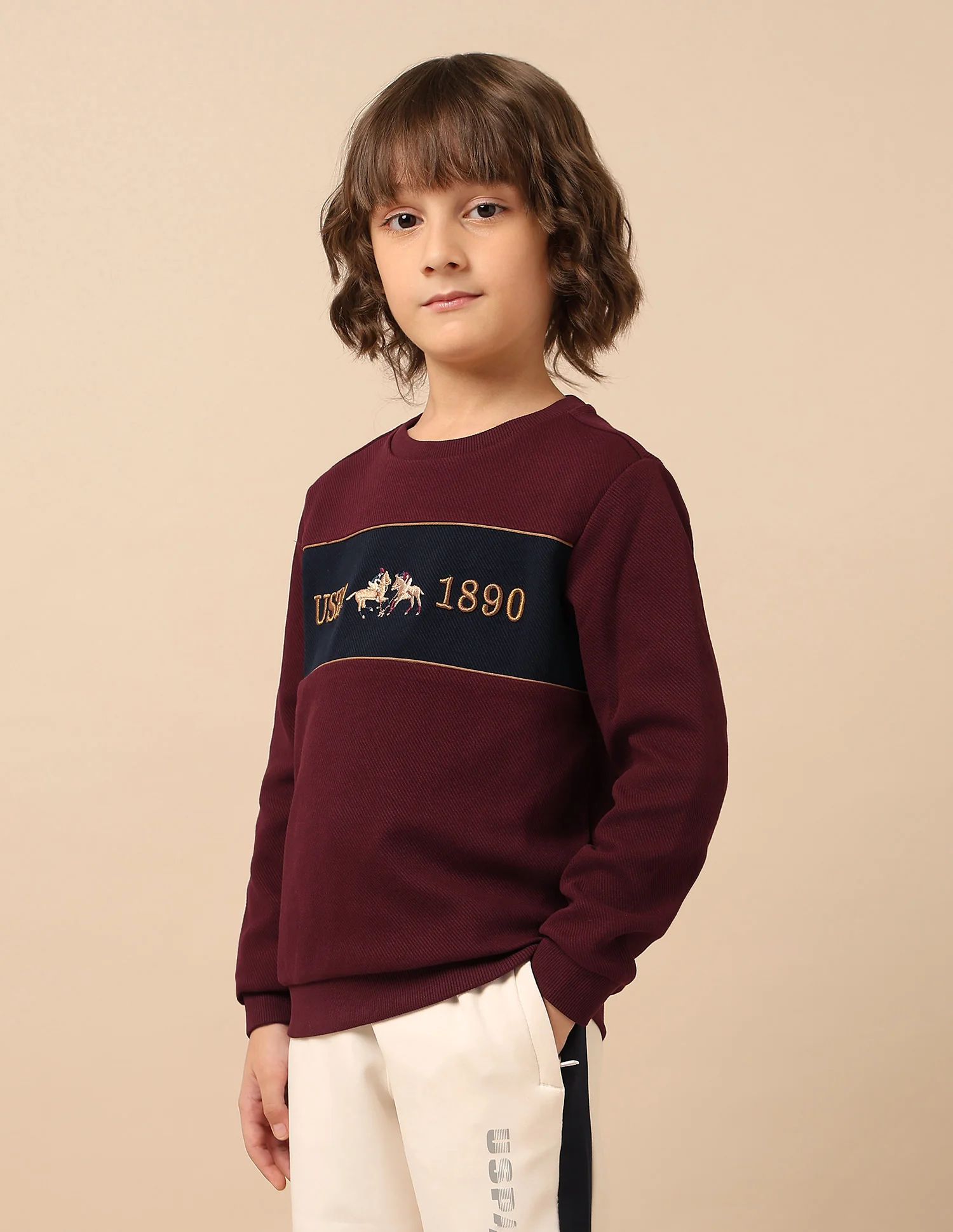 Boys Brand Embroidered Mini Me Sweatshirt - Image 4