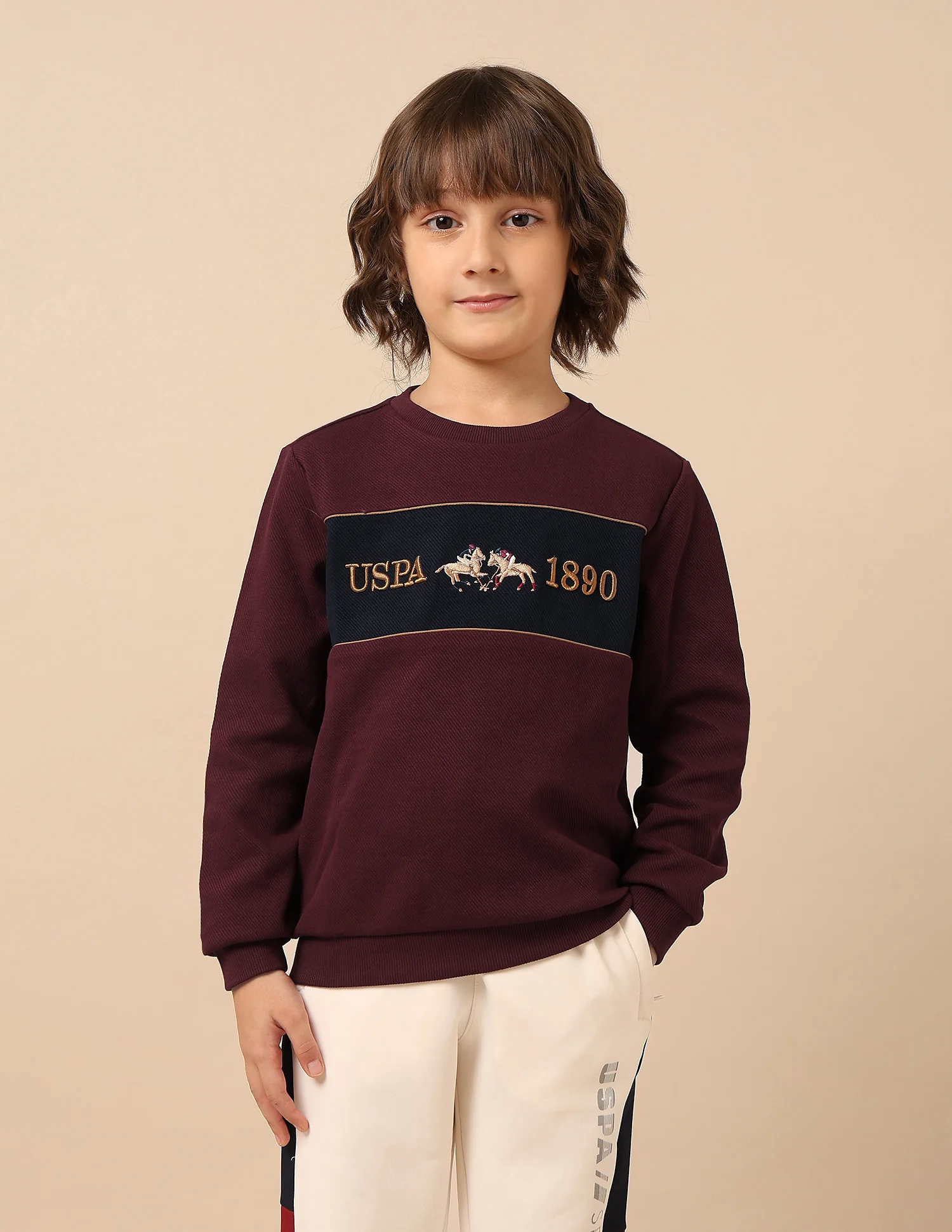 Boys Brand Embroidered Mini Me Sweatshirt - Image 6