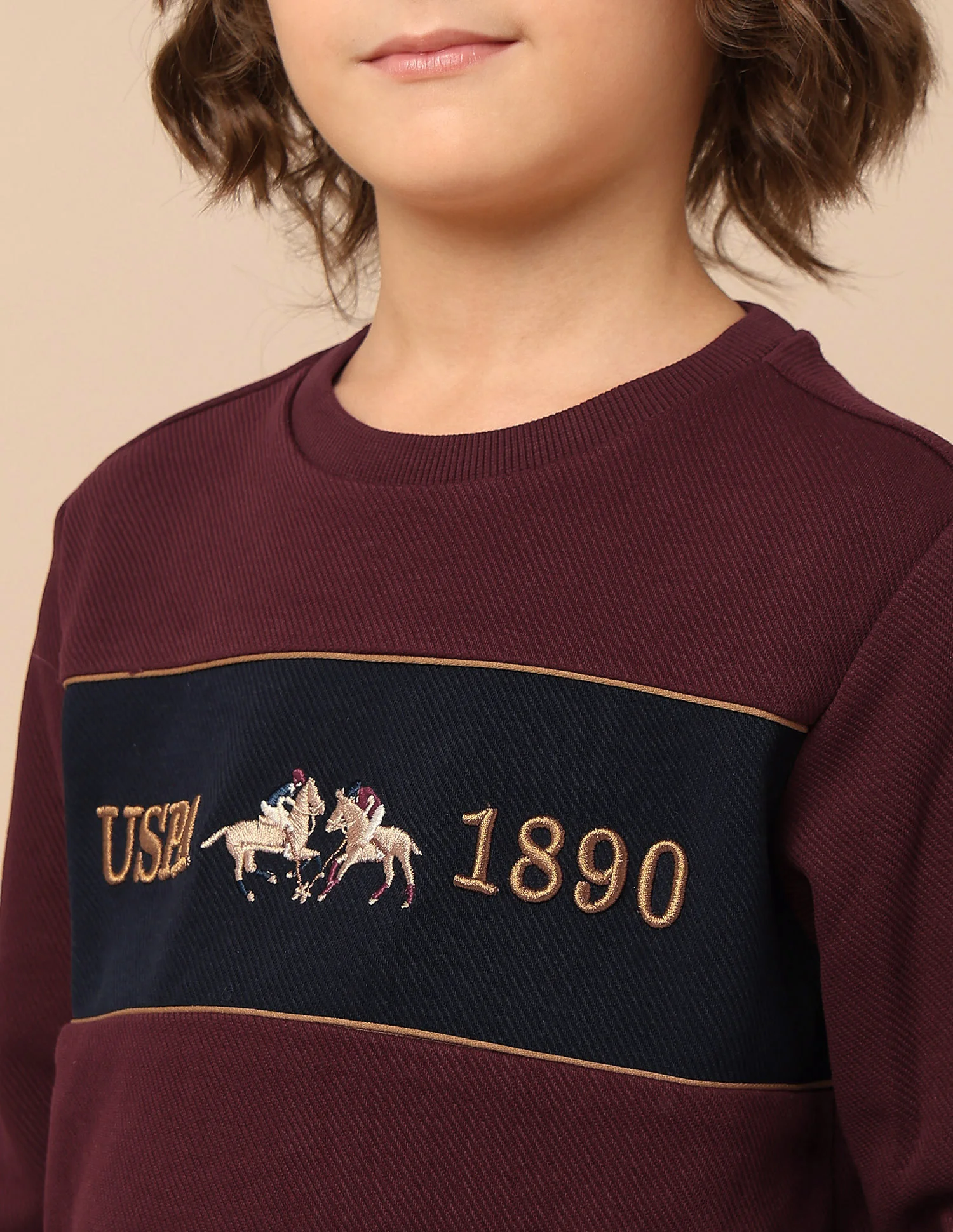 Boys Brand Embroidered Mini Me Sweatshirt - Image 7