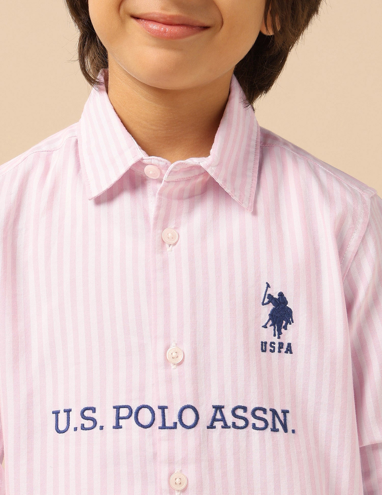 Boys Brand Embroidered Oxford Shirt - Image 6