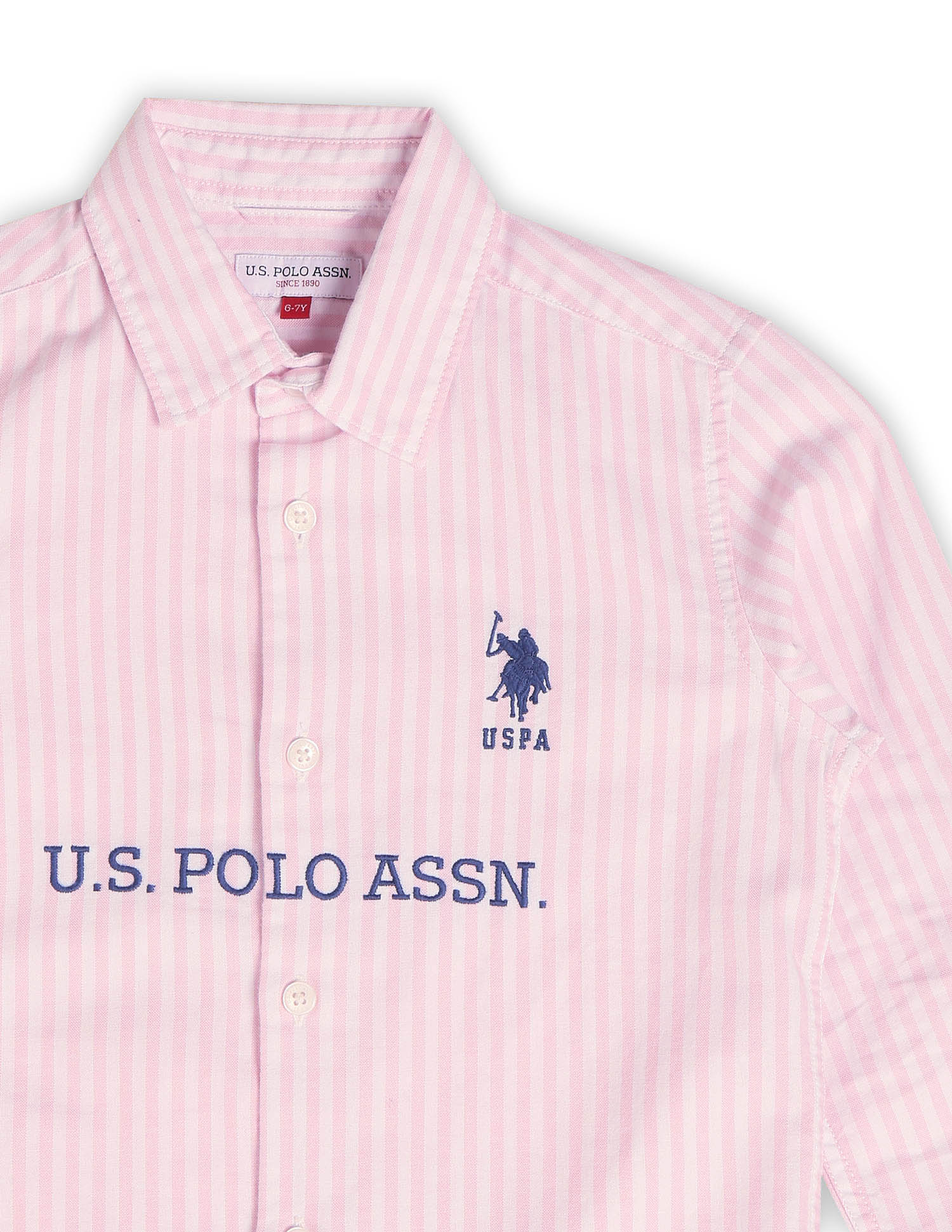 Boys Brand Embroidered Oxford Shirt - Image 9
