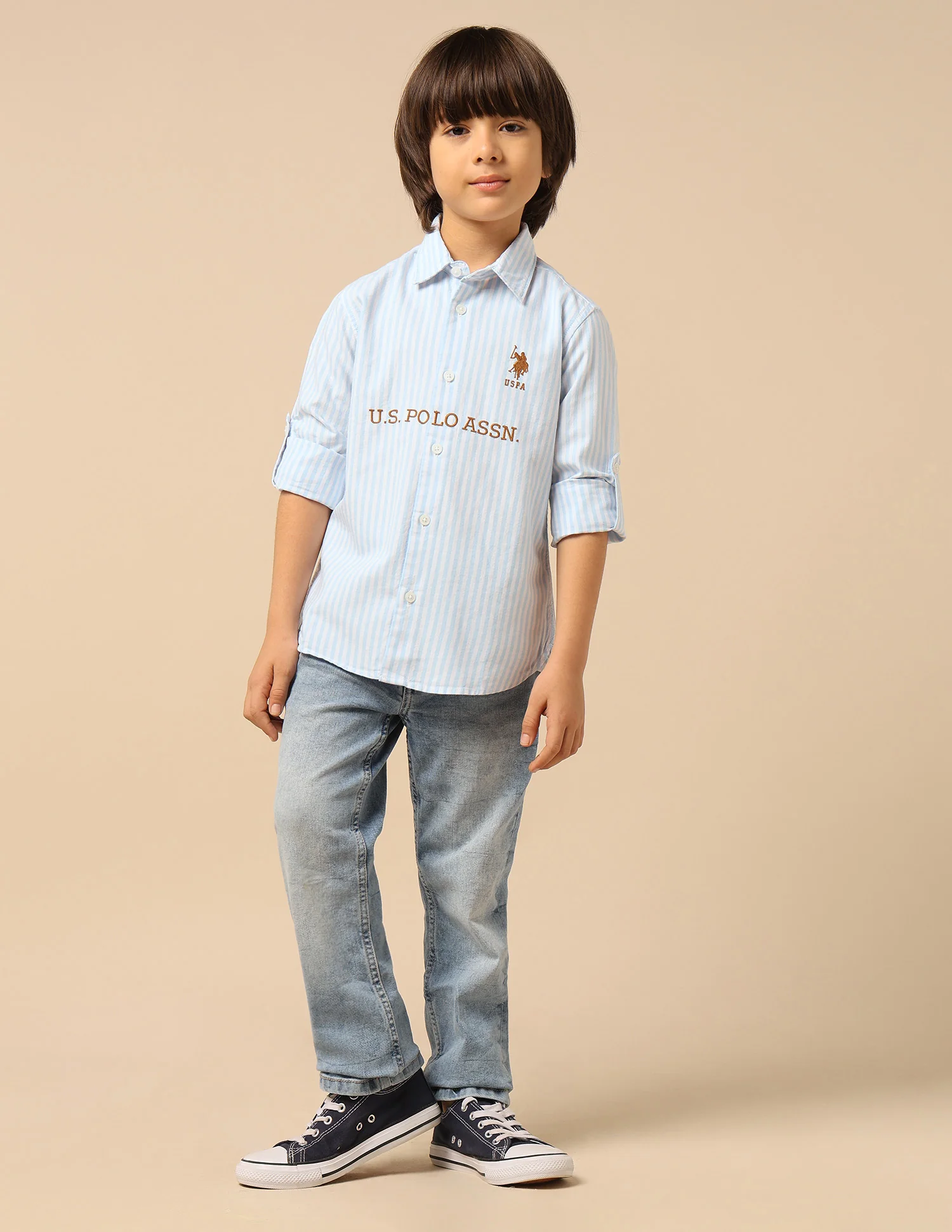 Boys Brand Embroidered Oxford Shirt - Image 3