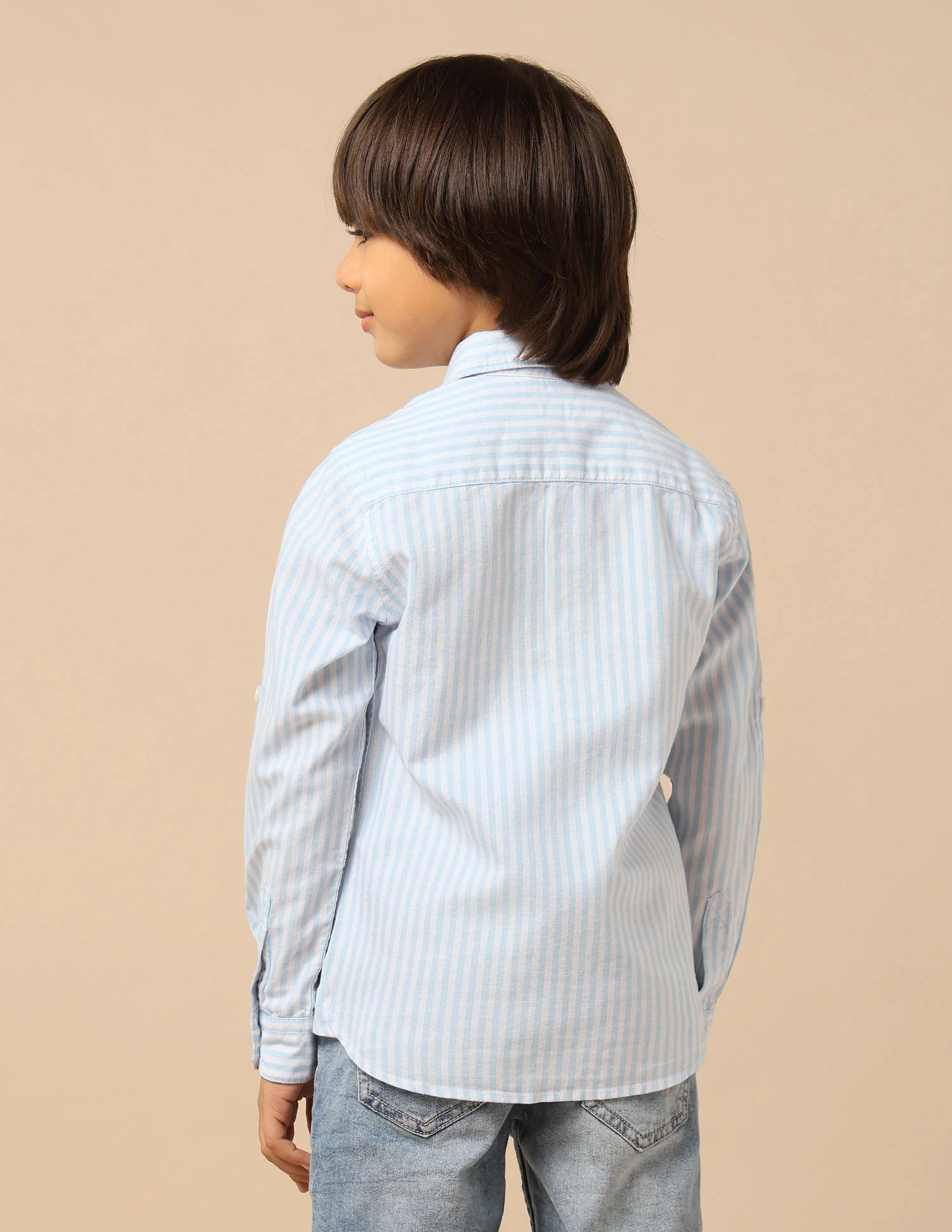 Boys Brand Embroidered Oxford Shirt - Image 5