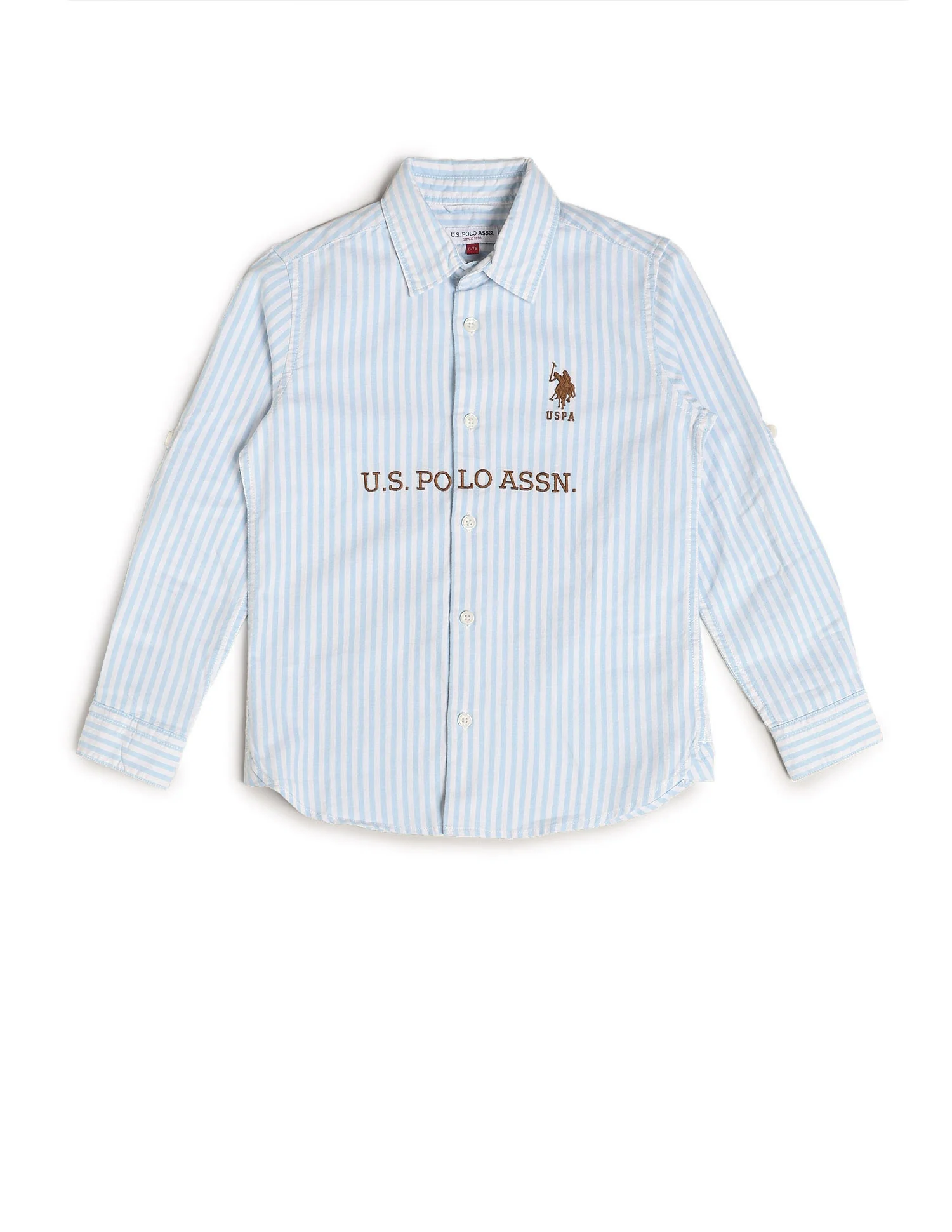 Boys Brand Embroidered Oxford Shirt - Image 7