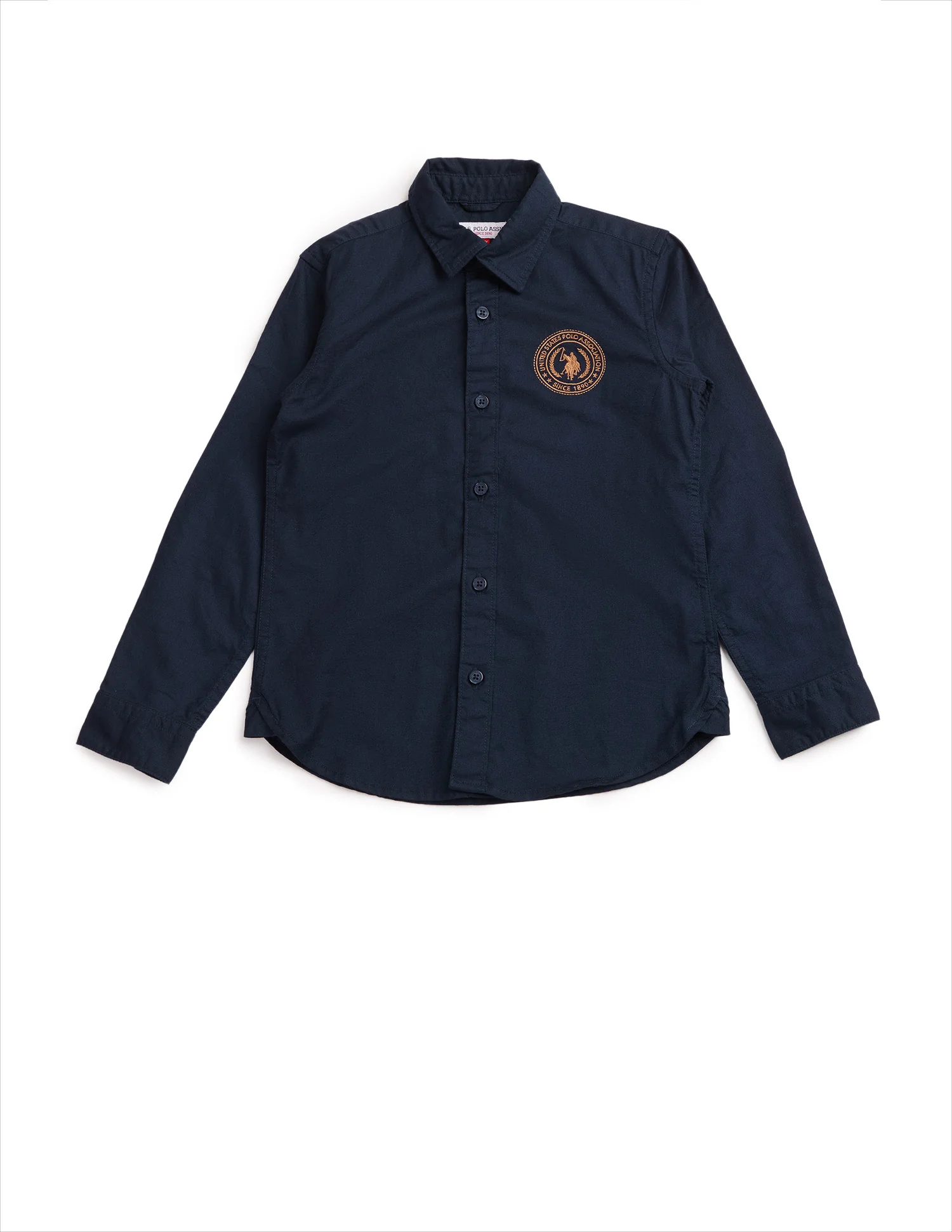 Boys Brand Embroidered Oxford Shirt - Image 7