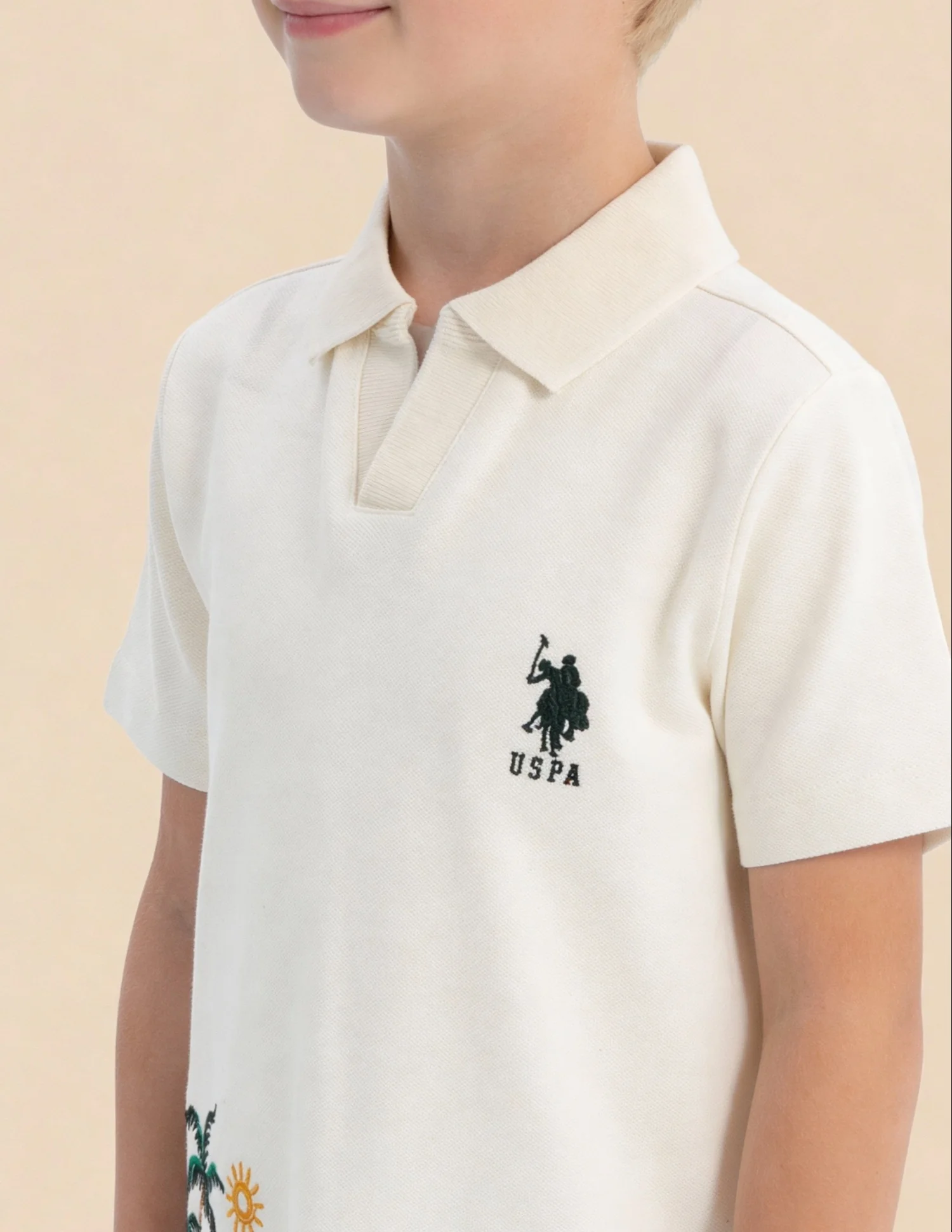 Boys Brand Embroidered Polo Shirt - Image 6