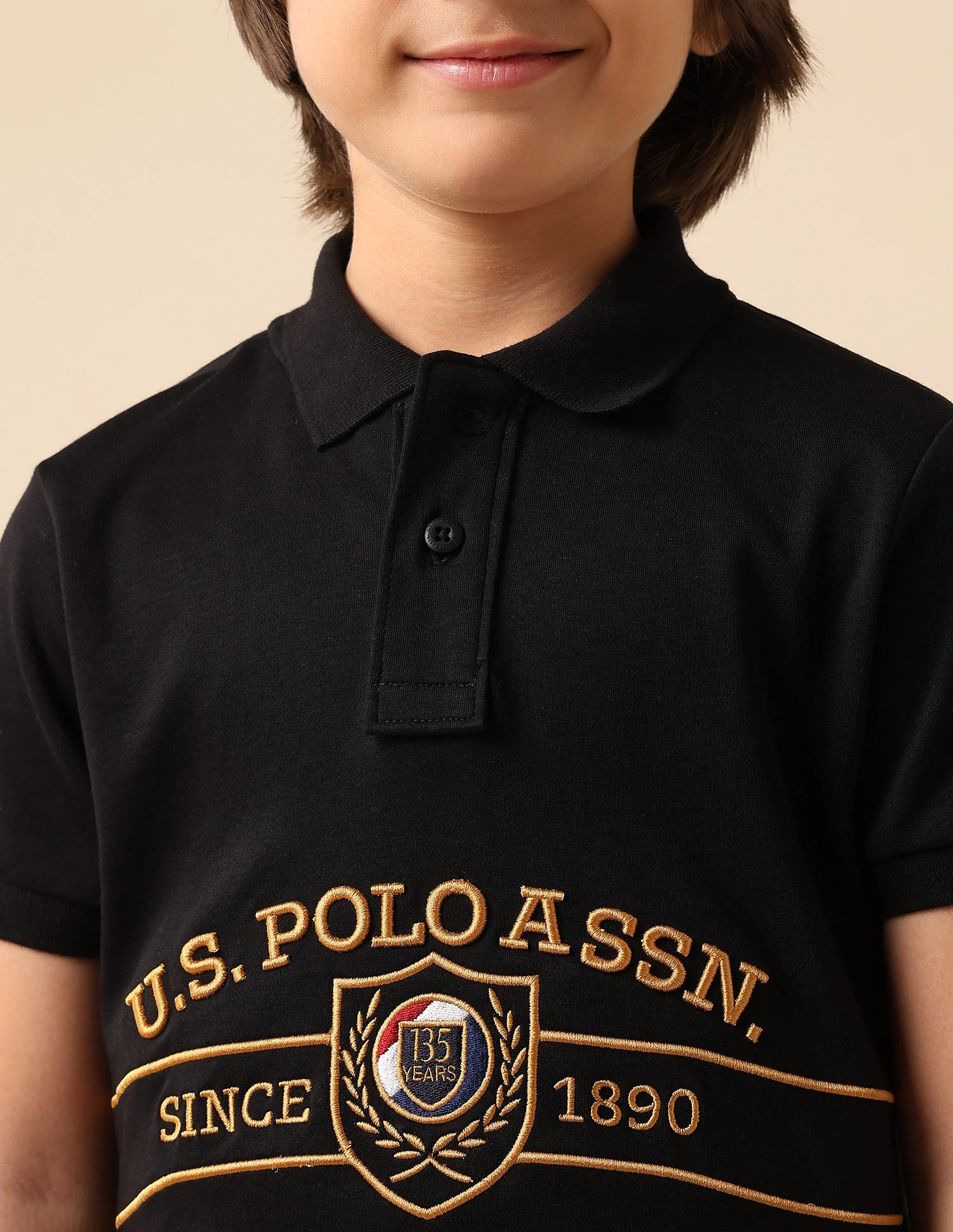 Boys Brand Embroidered Pure Cotton Polo Shirt - Image 6