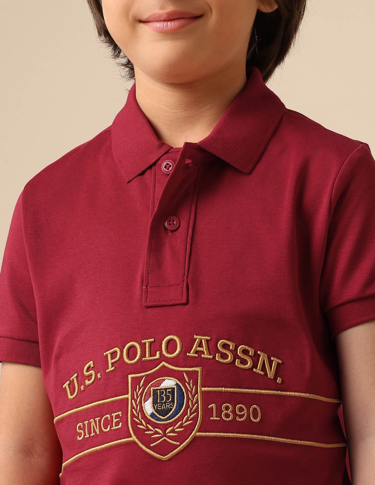 Boys Brand Embroidered Pure Cotton Polo Shirt - Image 6