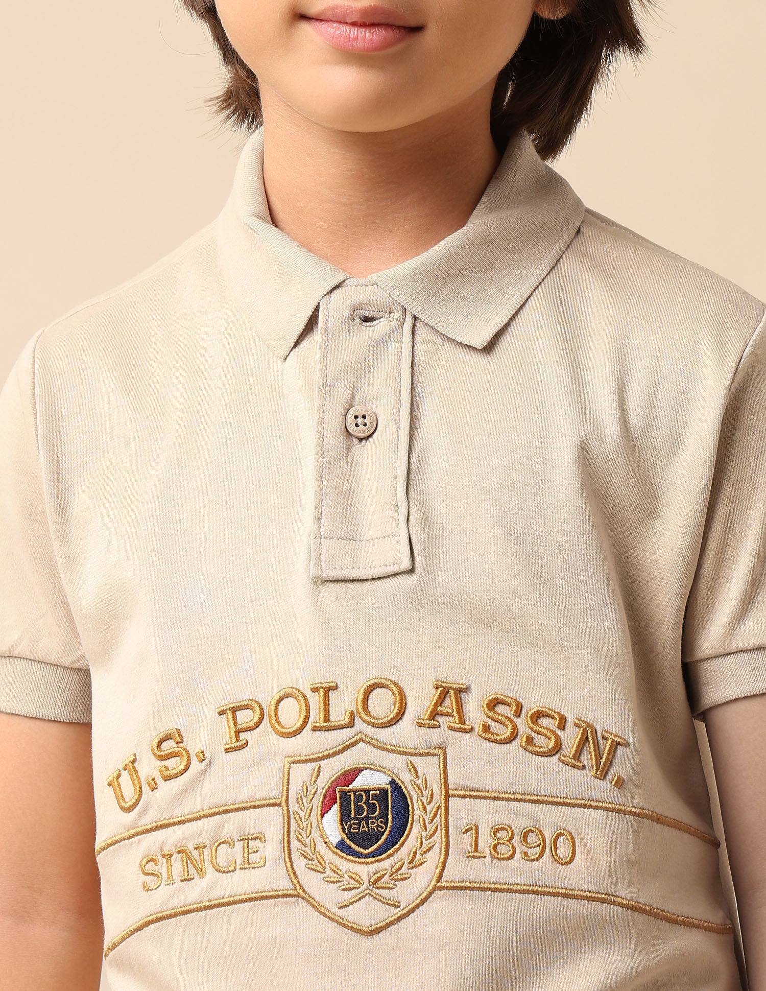 Boys Brand Embroidered Pure Cotton Polo Shirt - Image 6