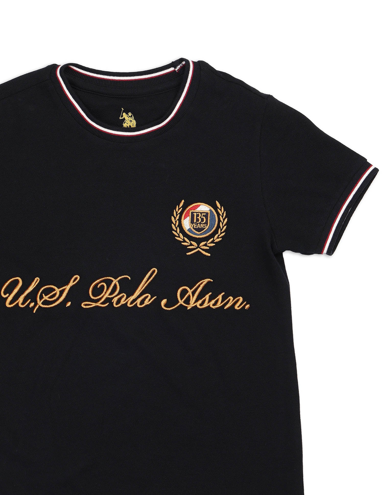 Boys Brand Embroidered Pure Cotton T Shirt - Image 8