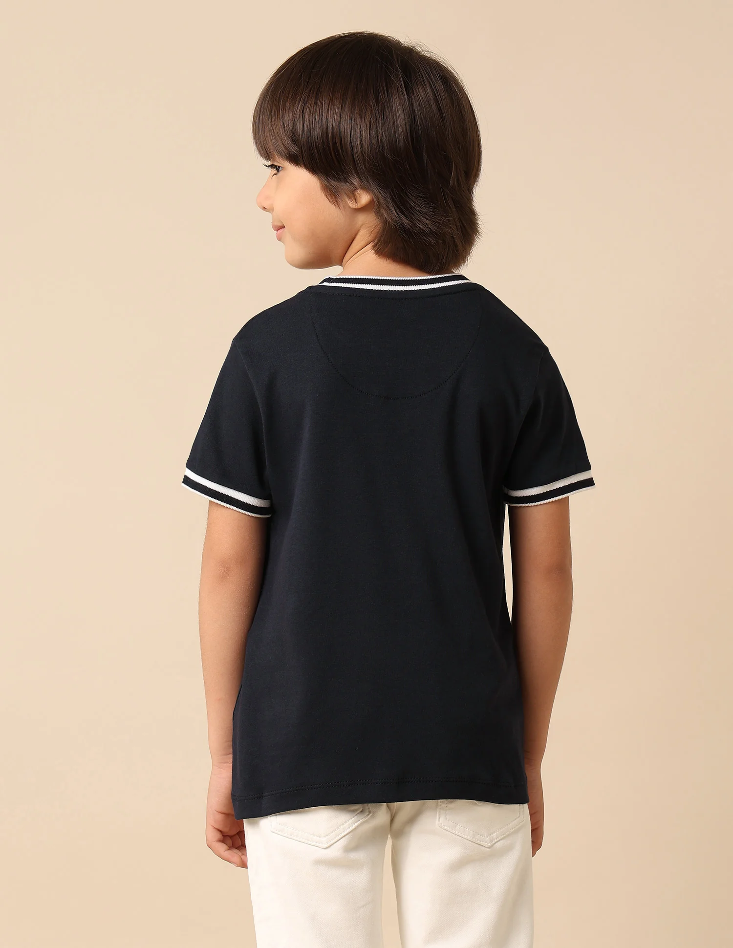 Boys Brand Embroidered Pure Cotton T Shirt - Image 5