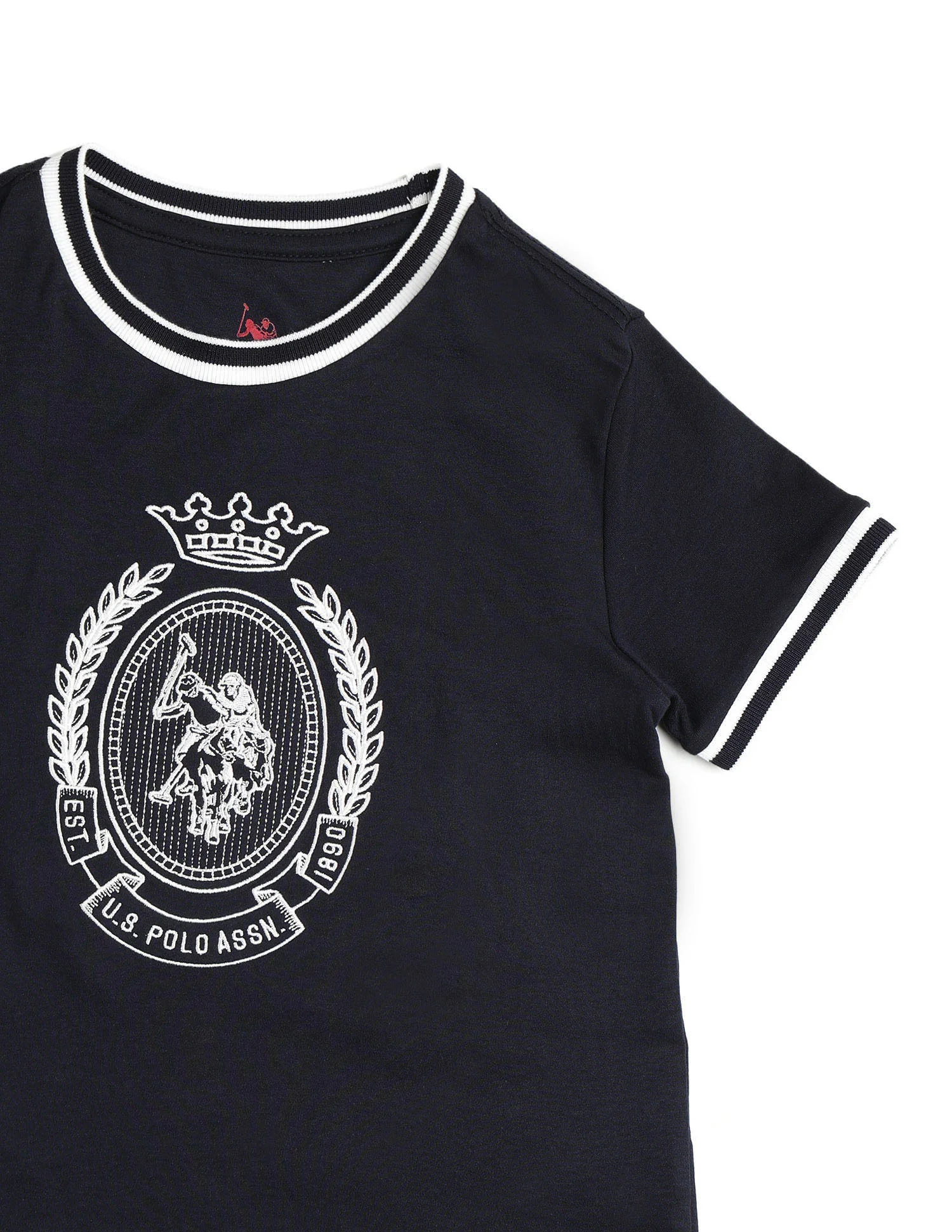 Boys Brand Embroidered Pure Cotton T Shirt - Image 9