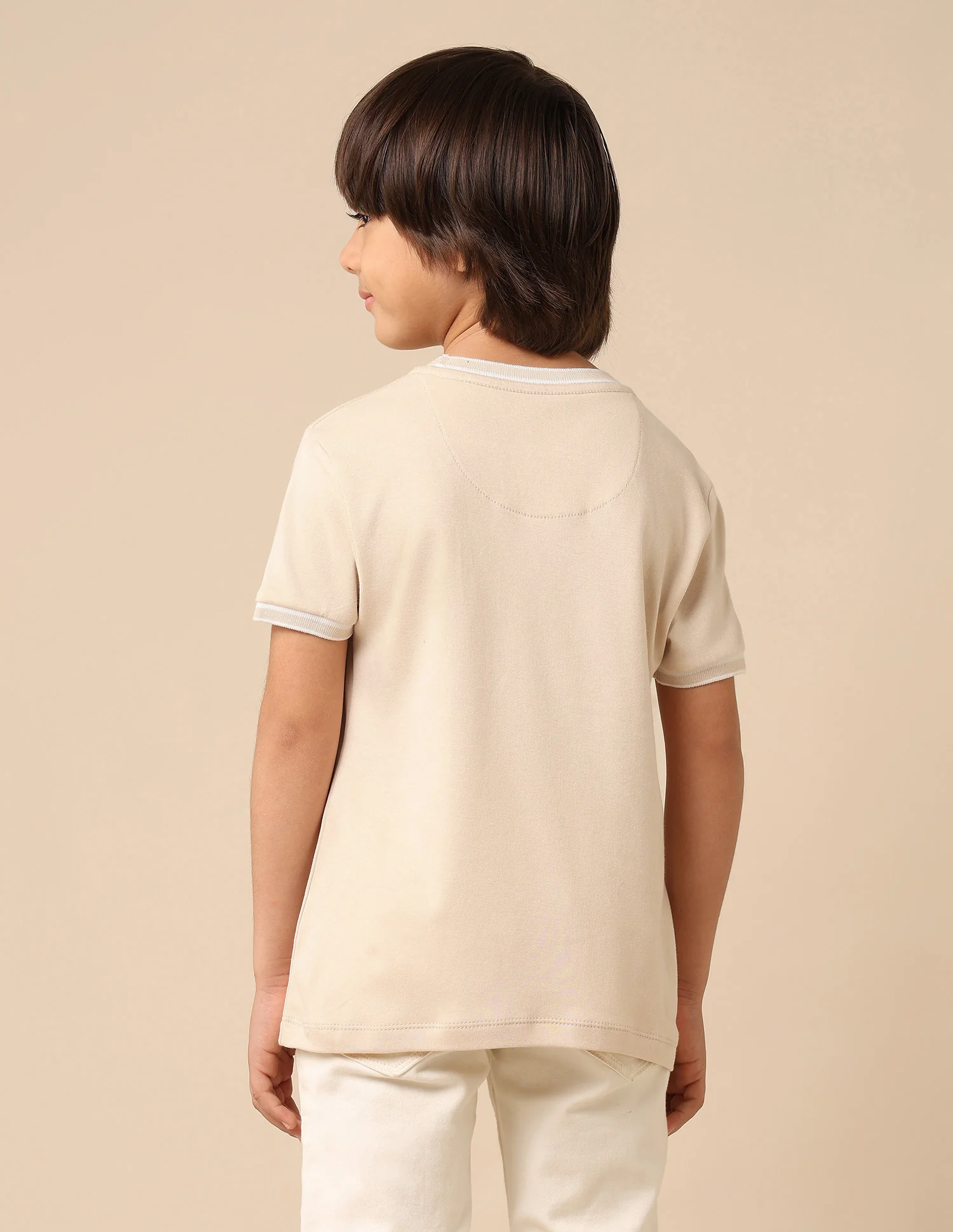 Boys Brand Embroidered Pure Cotton T Shirt - Image 5