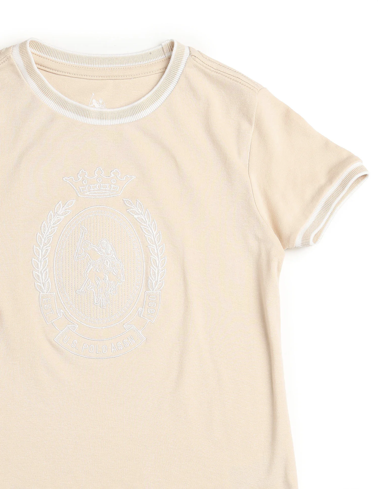 Boys Brand Embroidered Pure Cotton T Shirt - Image 9