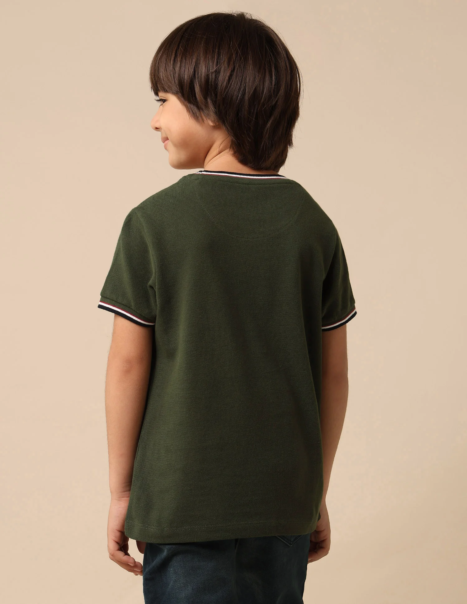 Boys Brand Embroidered Pure Cotton T Shirt - Image 5