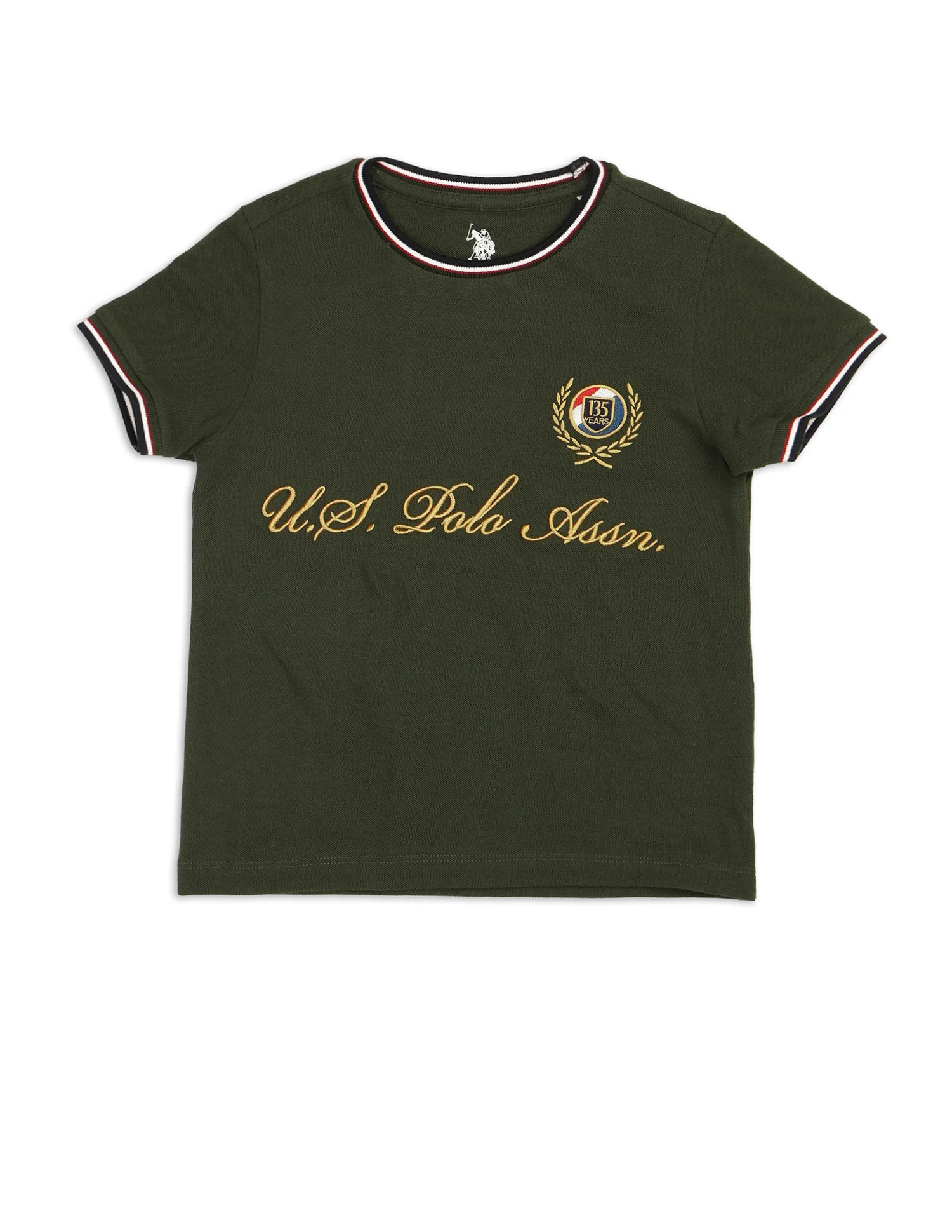 Boys Brand Embroidered Pure Cotton T Shirt - Image 7
