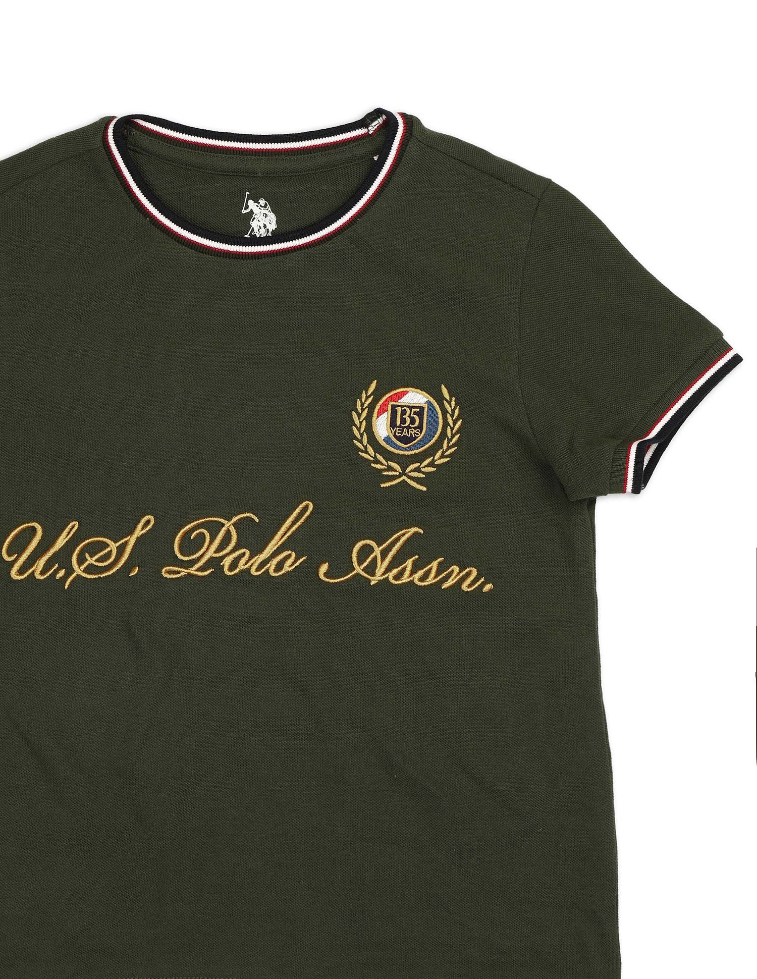 Boys Brand Embroidered Pure Cotton T Shirt - Image 9