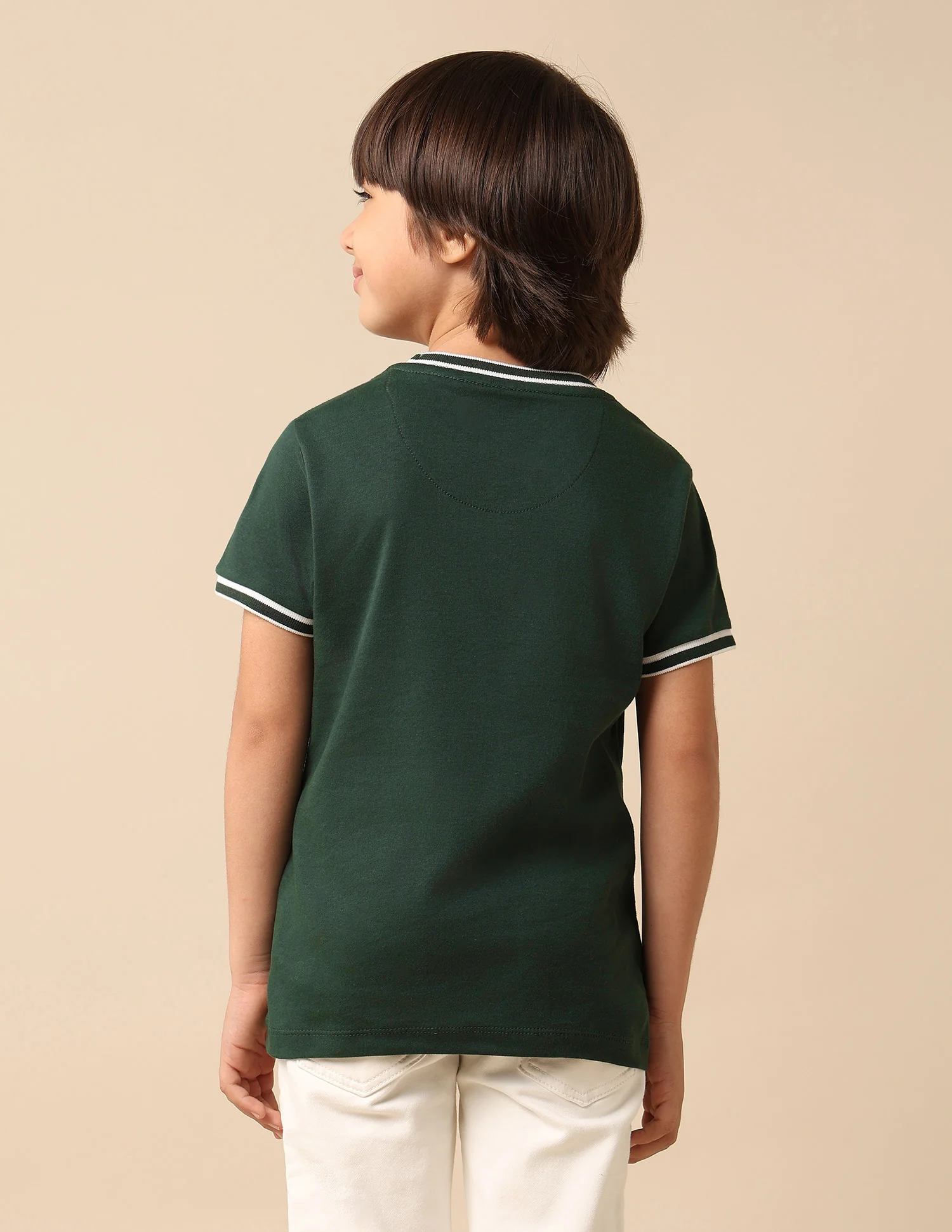 Boys Brand Embroidered Pure Cotton T Shirt - Image 5