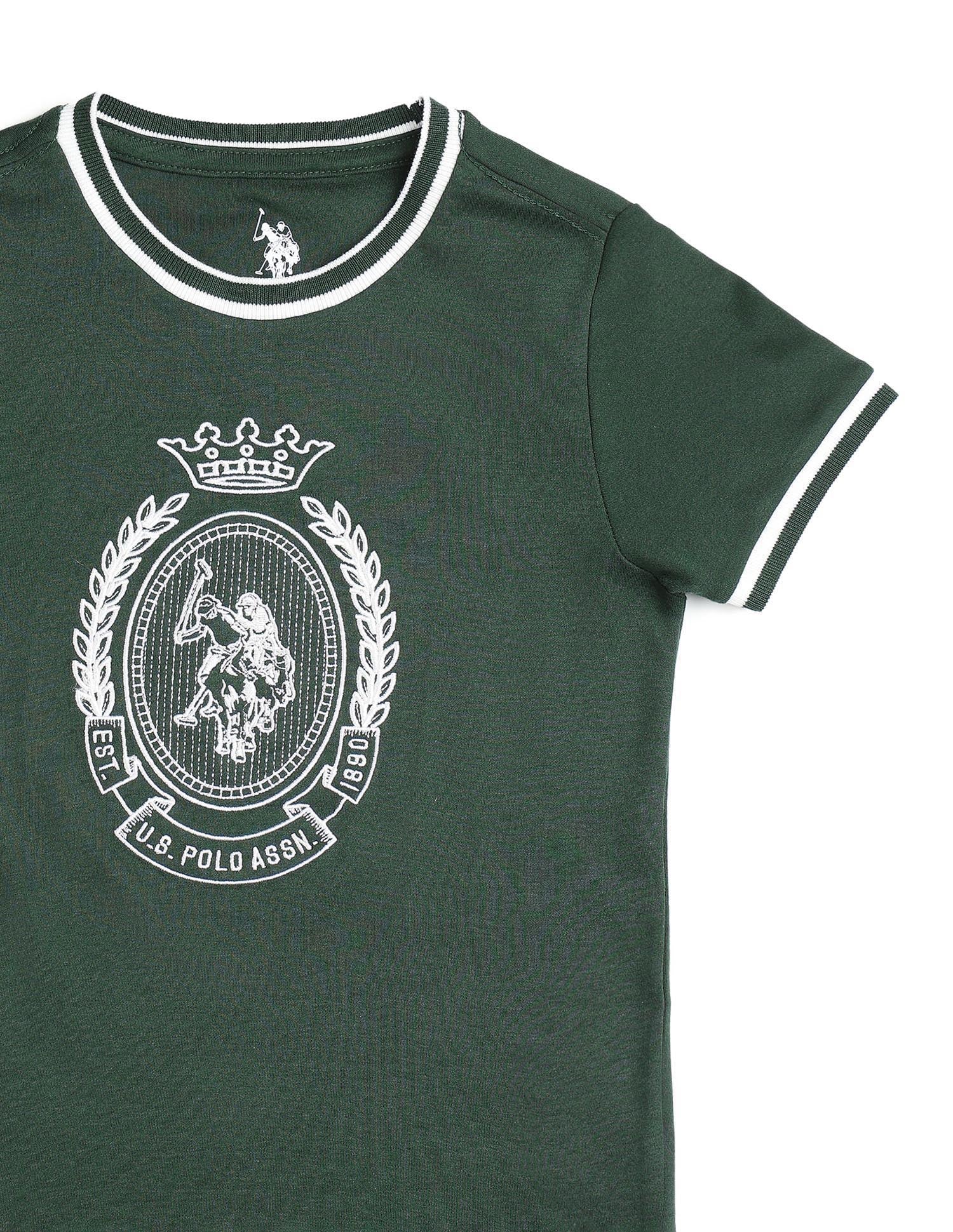 Boys Brand Embroidered Pure Cotton T Shirt - Image 9