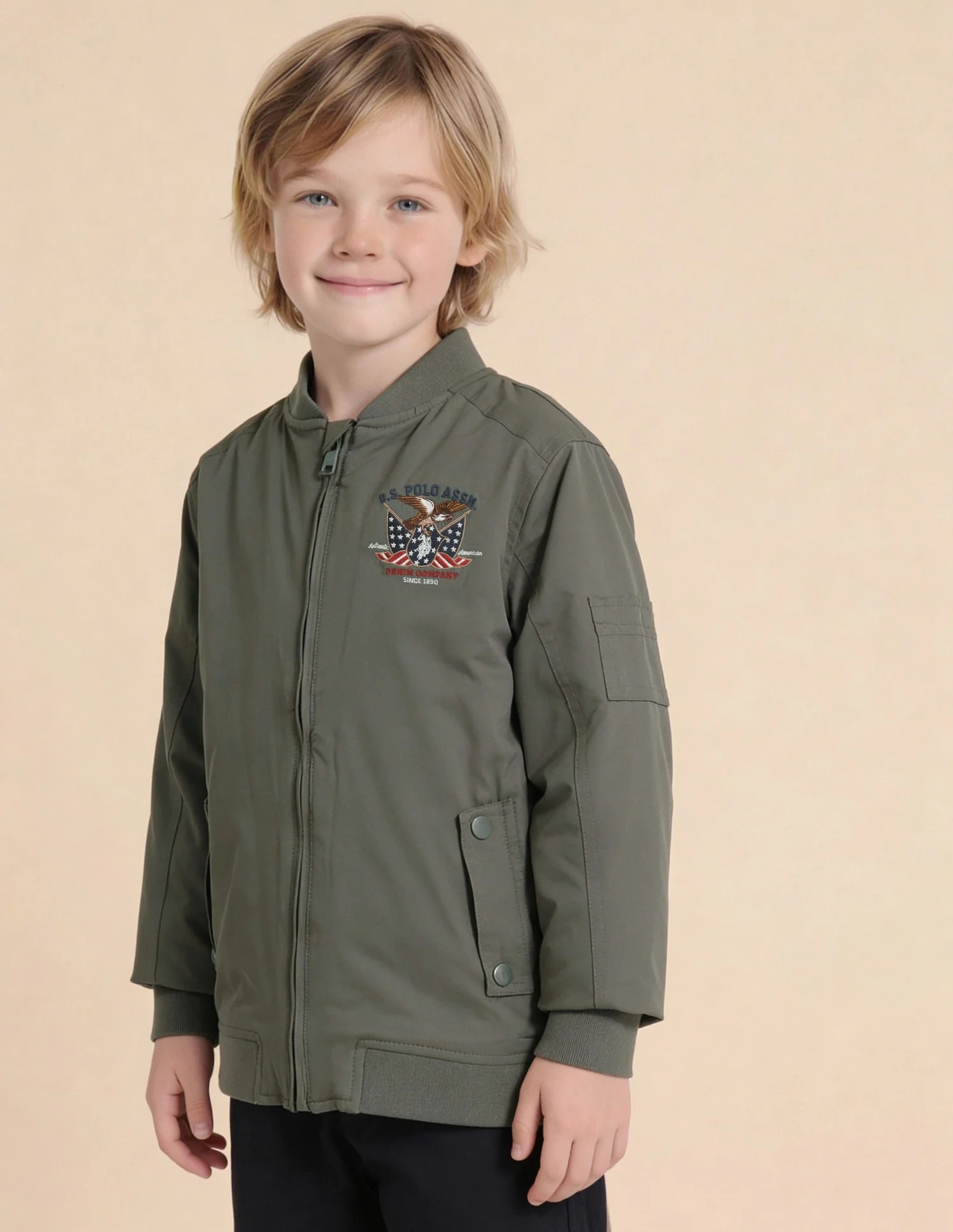 Boys Brand Embroidered Regular Fit Jacket - Image 4