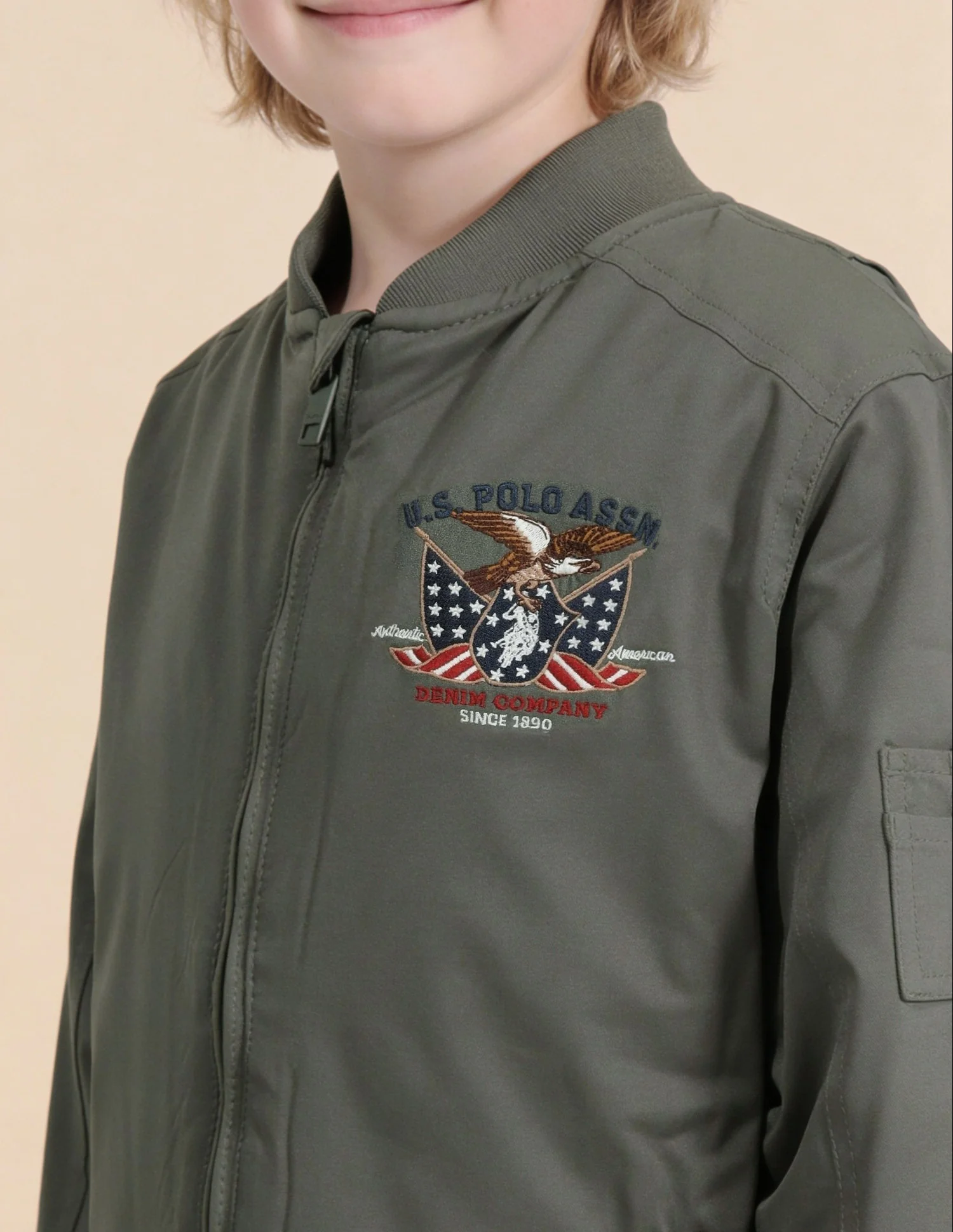 Boys Brand Embroidered Regular Fit Jacket - Image 6