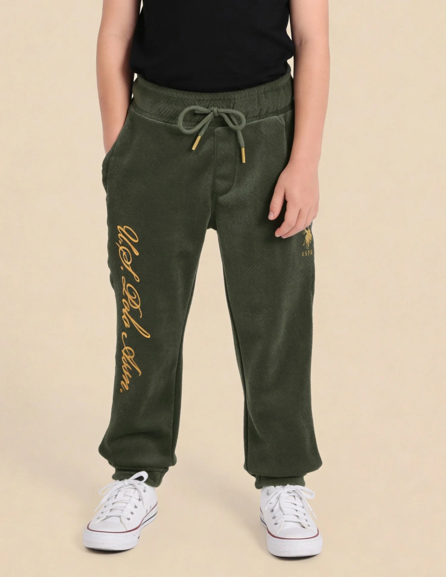 Boys Brand Embroidered Regular Fit Joggers - Image 3