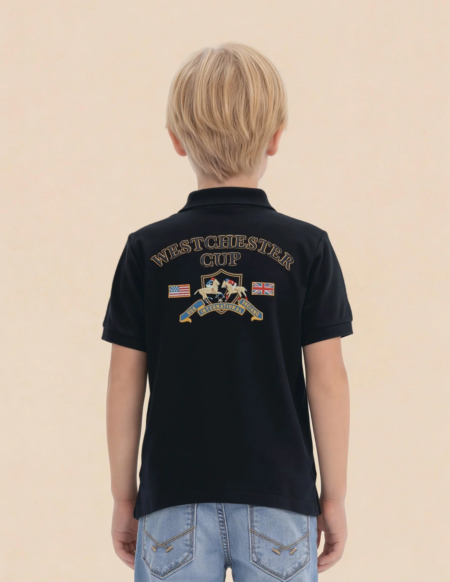 Boys Brand Embroidered Regular Fit Polo Shirt - Image 5