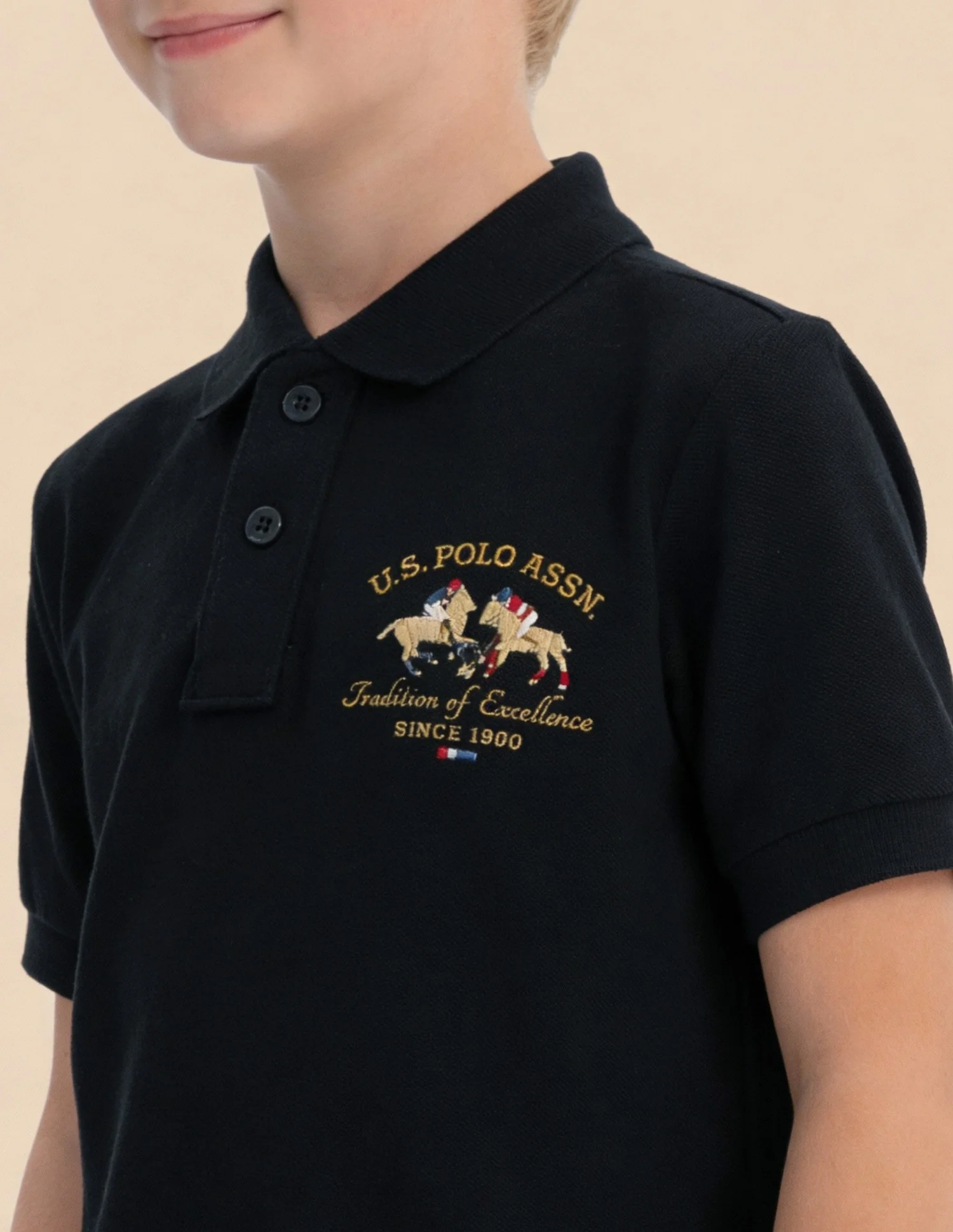 Boys Brand Embroidered Regular Fit Polo Shirt - Image 6