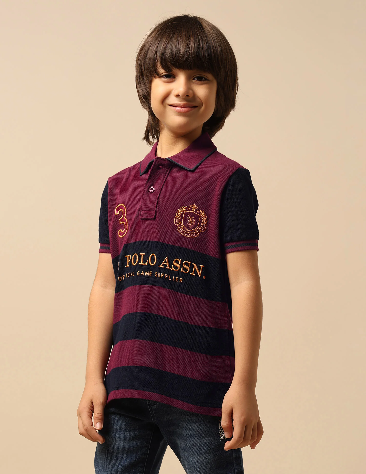 Boys Brand Embroidered Regular Fit Polo Shirt - Image 4
