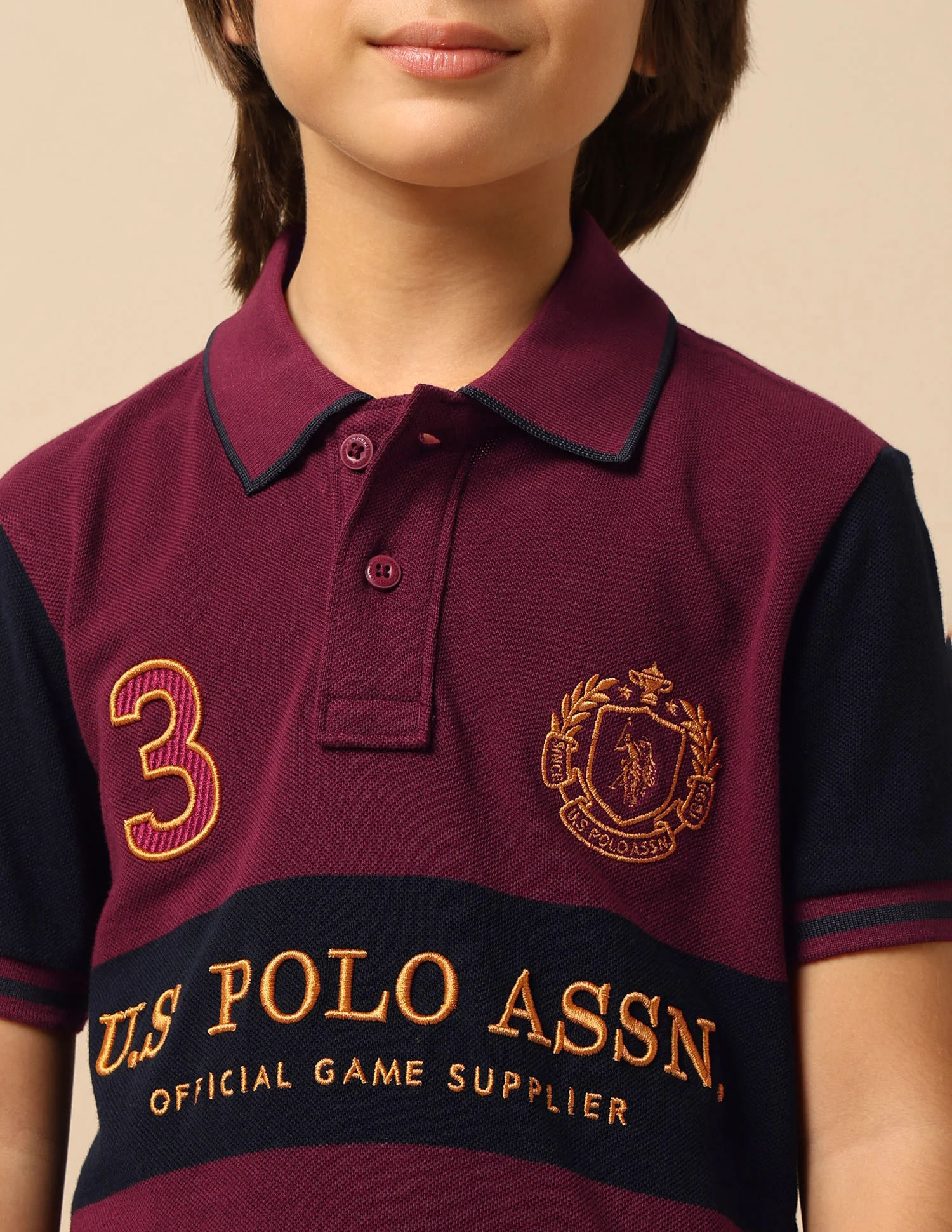Boys Brand Embroidered Regular Fit Polo Shirt - Image 6