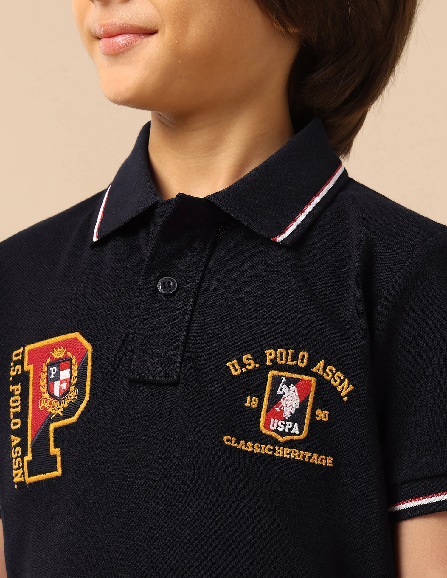 Boys Brand Embroidered Regular Fit Polo Shirt - Image 6