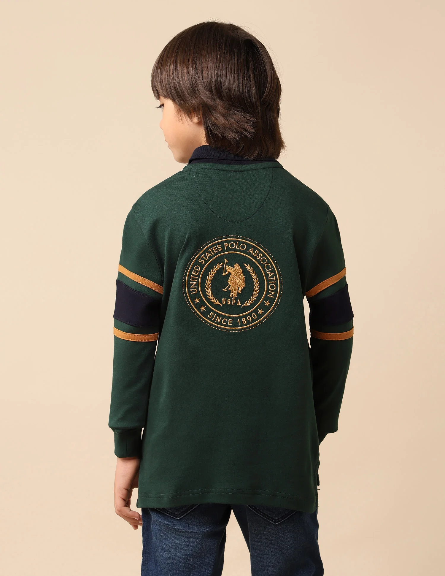 Boys Brand Embroidered Regular Fit Polo Shirt - Image 5