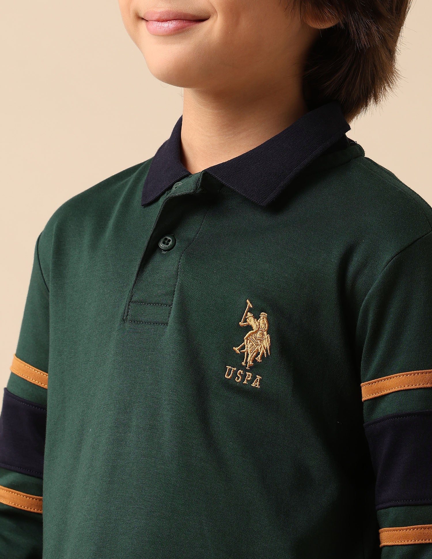 Boys Brand Embroidered Regular Fit Polo Shirt - Image 6