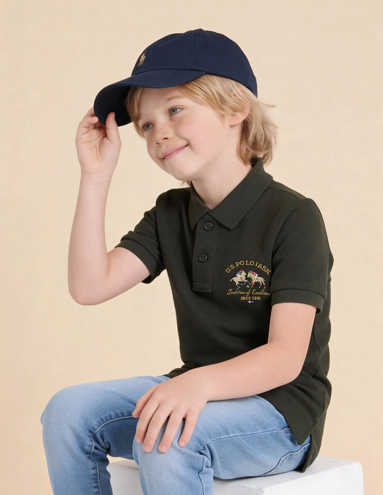 Boys Brand Embroidered Regular Fit Polo Shirt