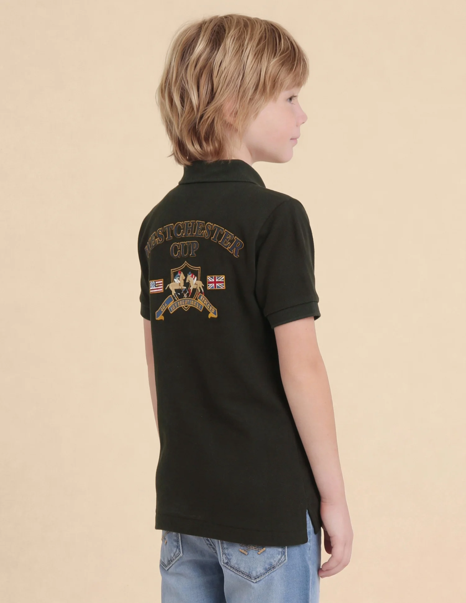 Boys Brand Embroidered Regular Fit Polo Shirt - Image 5