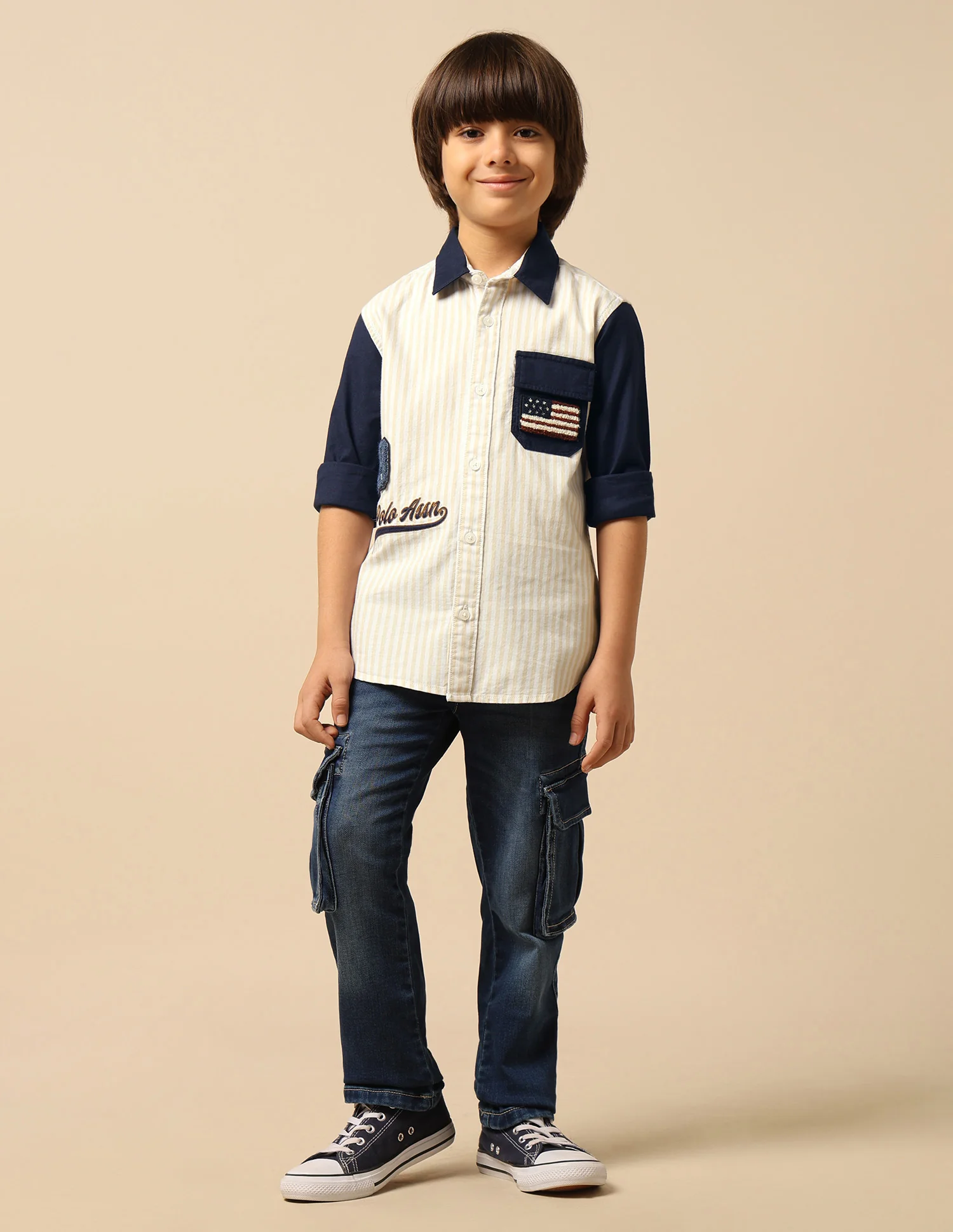 Boys Brand Embroidered Regular Fit Shirt - Image 3