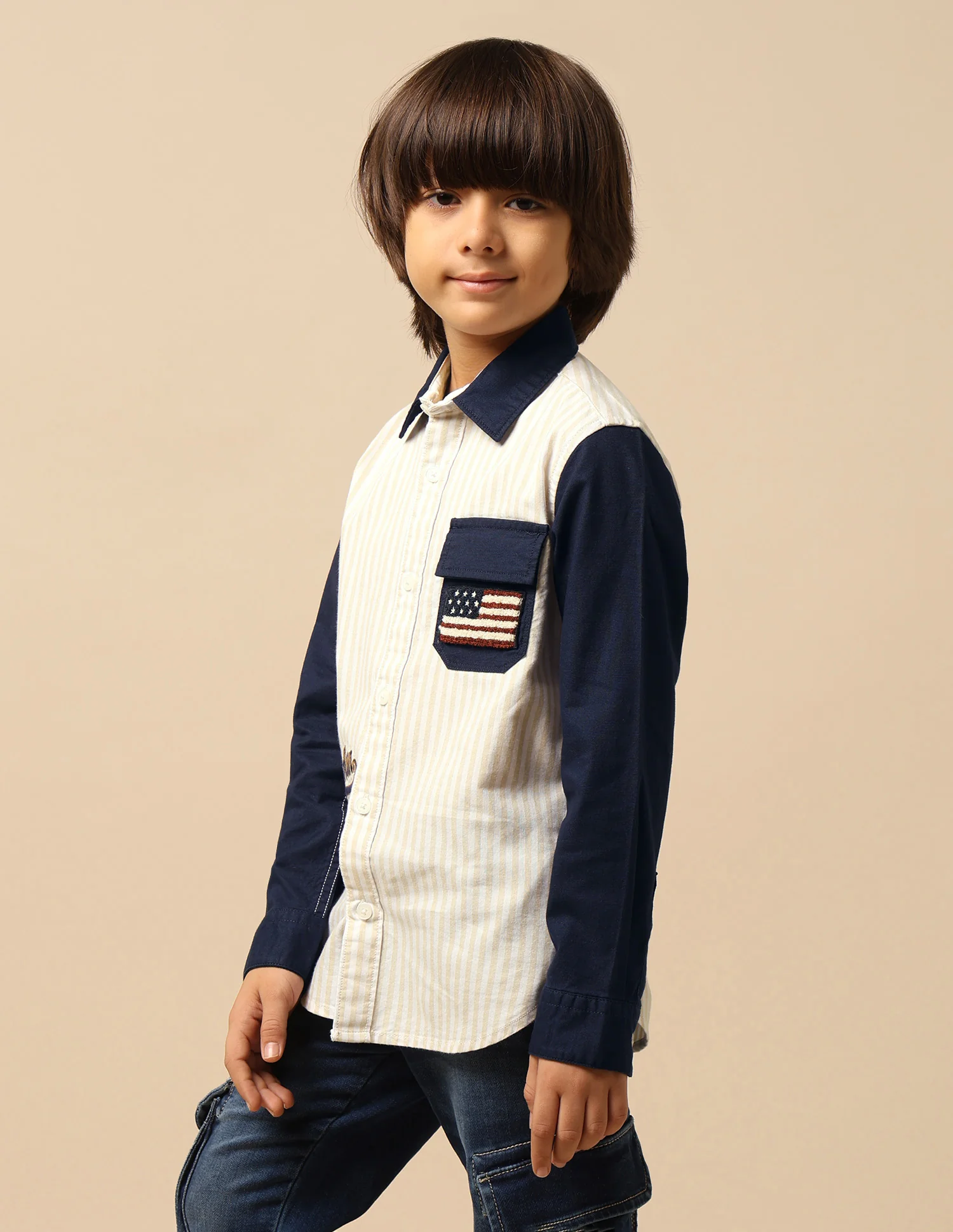 Boys Brand Embroidered Regular Fit Shirt - Image 4