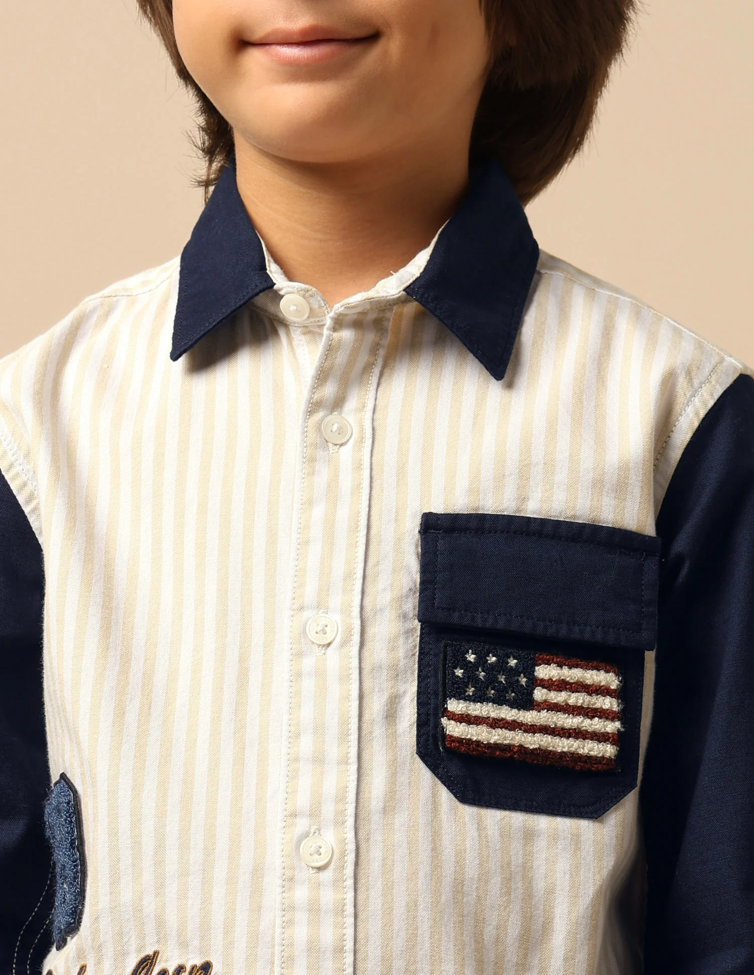 Boys Brand Embroidered Regular Fit Shirt - Image 6