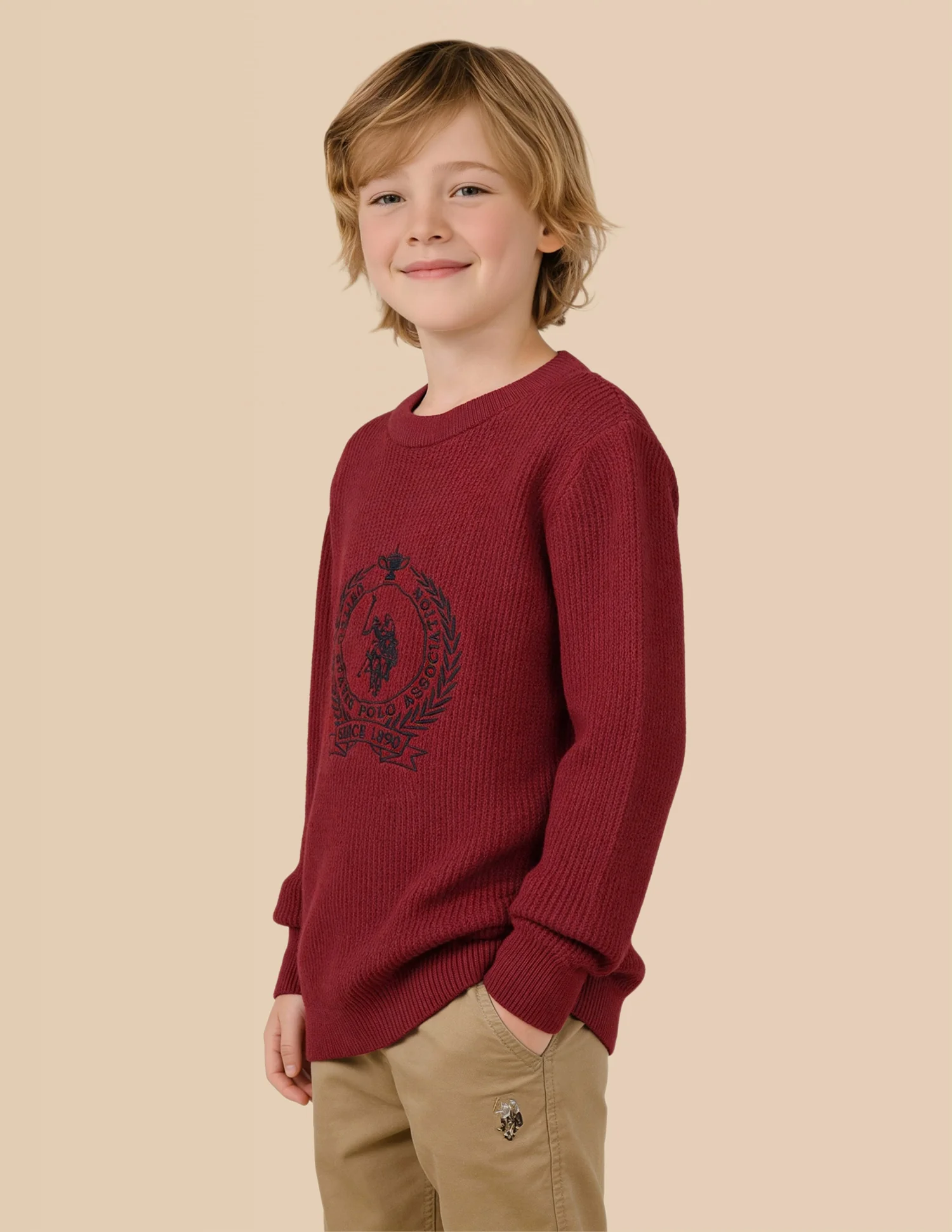 Boys Brand Embroidered Regular Fit Sweater - Image 4