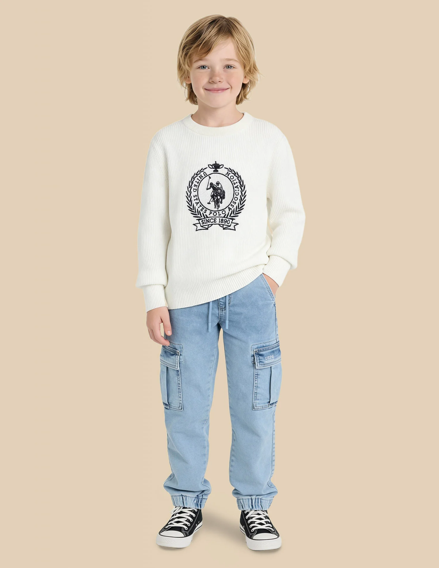 Boys Brand Embroidered Regular Fit Sweater - Image 3