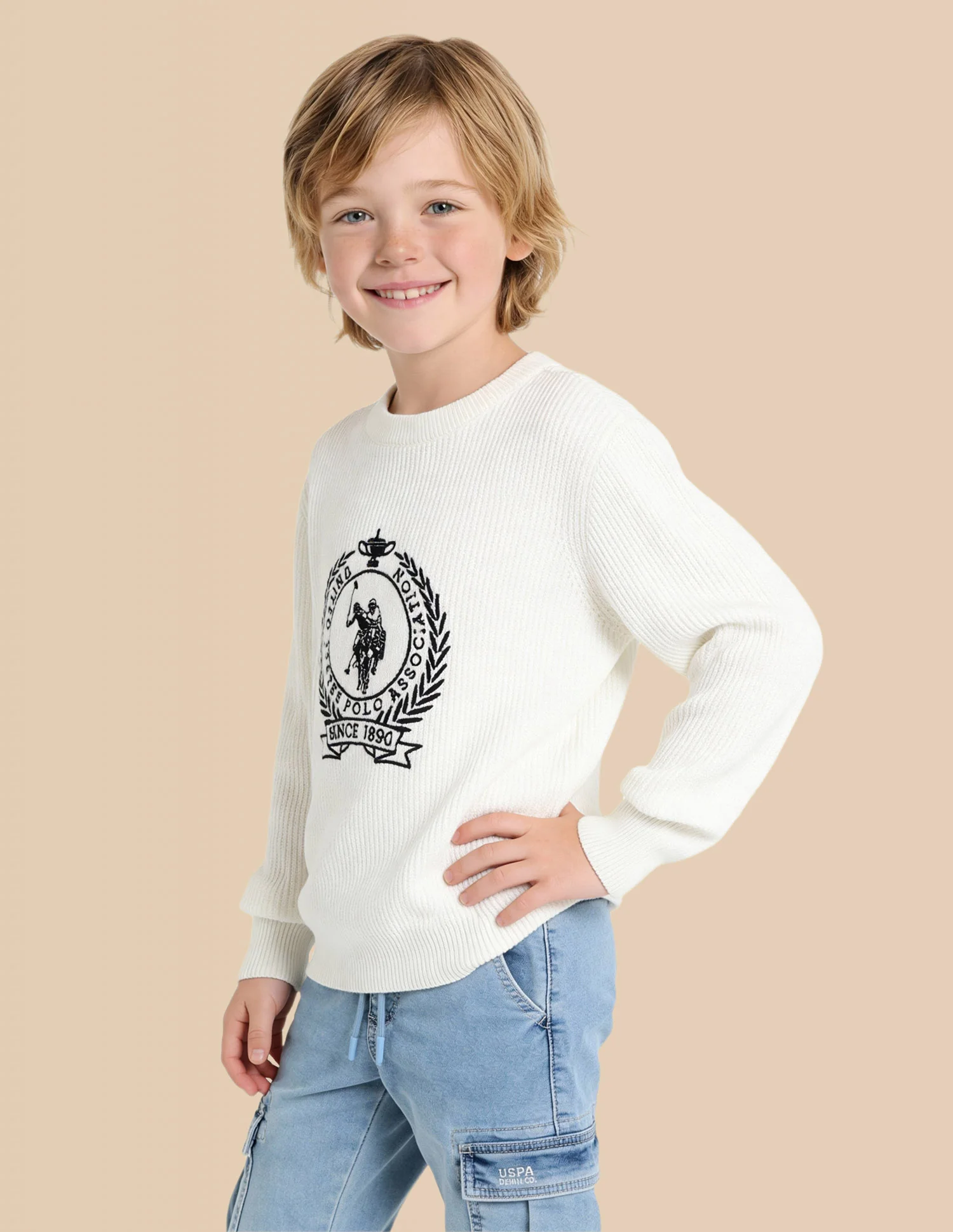 Boys Brand Embroidered Regular Fit Sweater - Image 4
