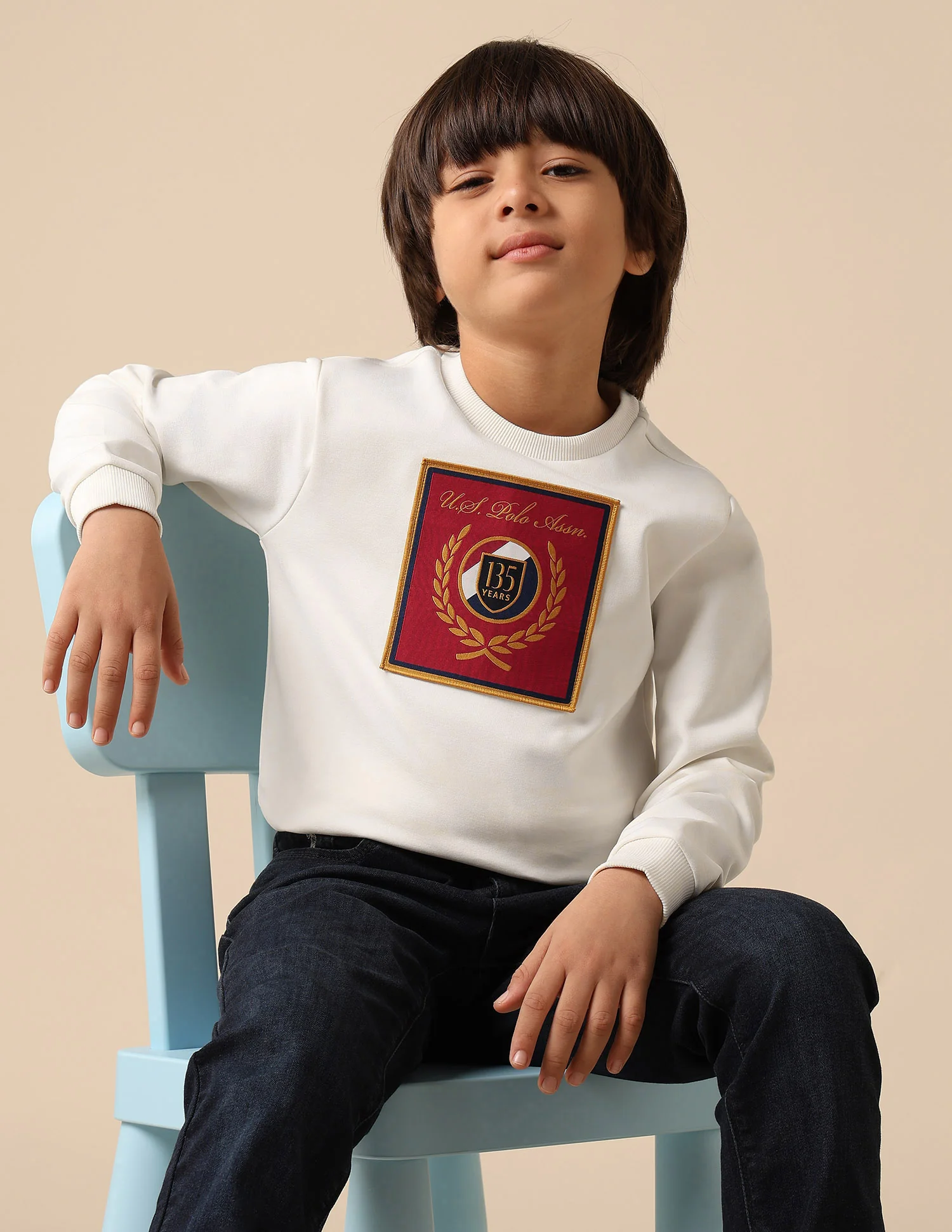 Boys Brand Embroidered Regular Fit Sweatshirt