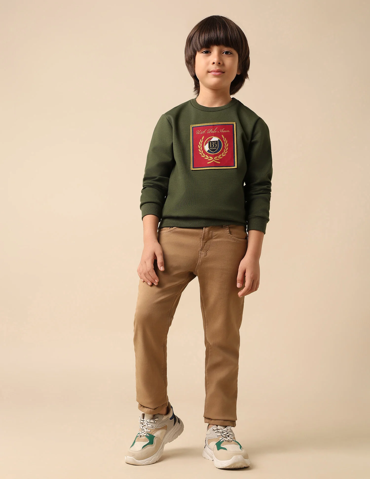 Boys Brand Embroidered Regular Fit Sweatshirt - Image 3