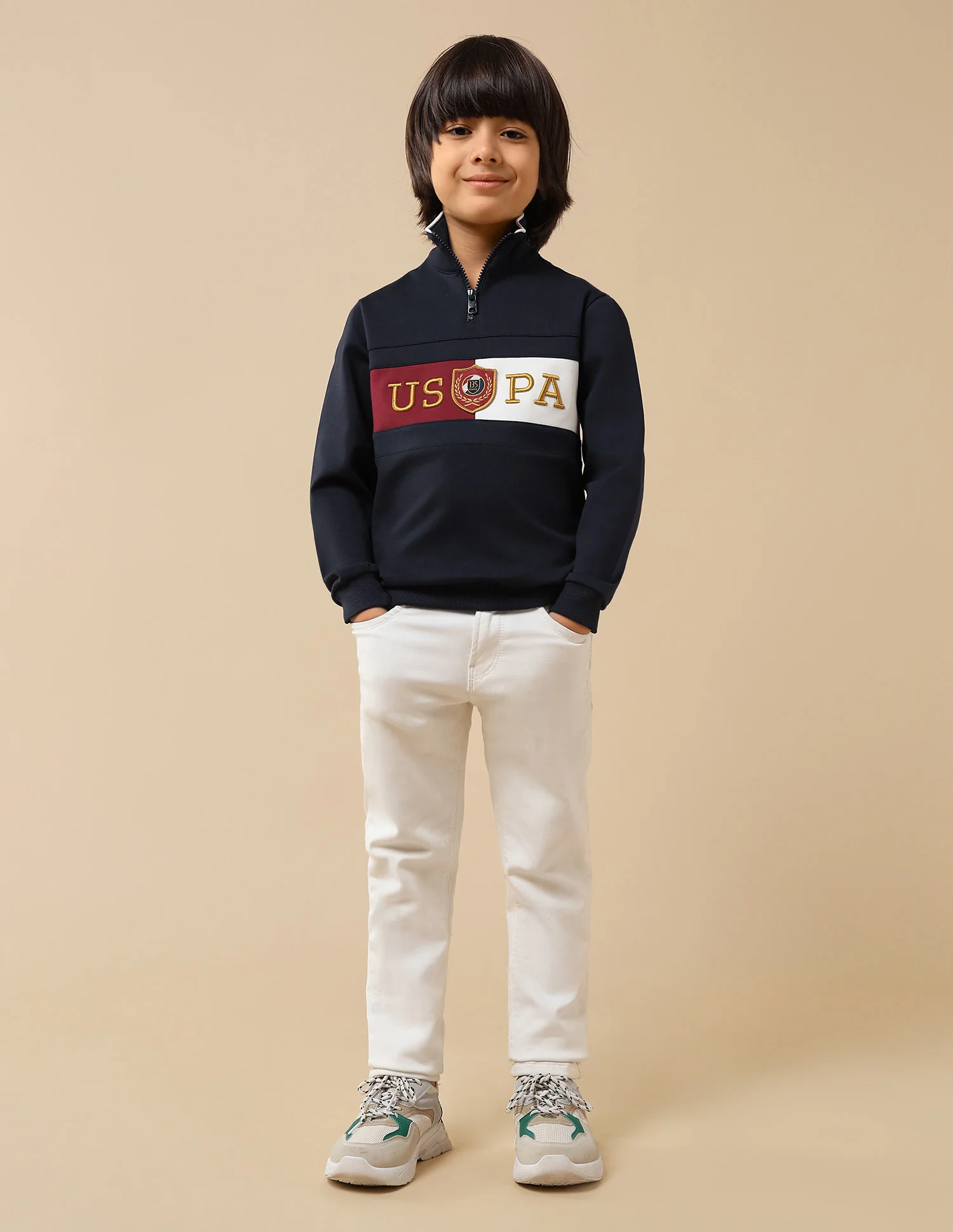 Boys Brand Embroidered Regular Fit Sweatshirt - Image 3