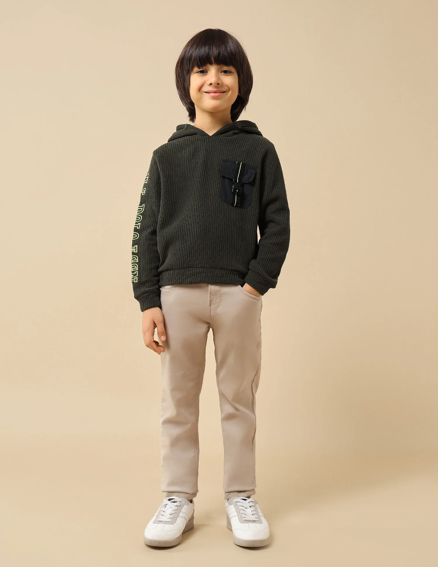 Boys Brand Embroidered Regular Fit Sweatshirt - Image 3