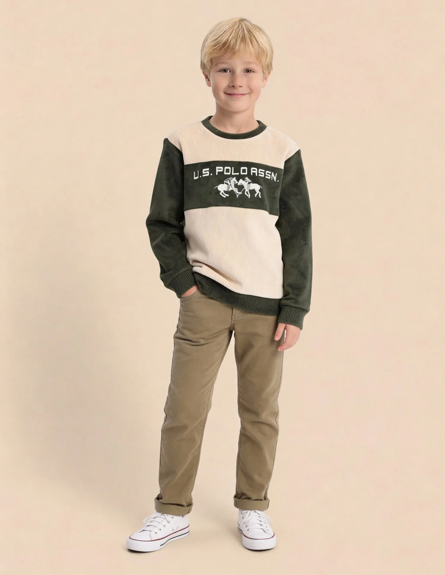Boys Brand Embroidered Regular Fit Sweatshirt - Image 3