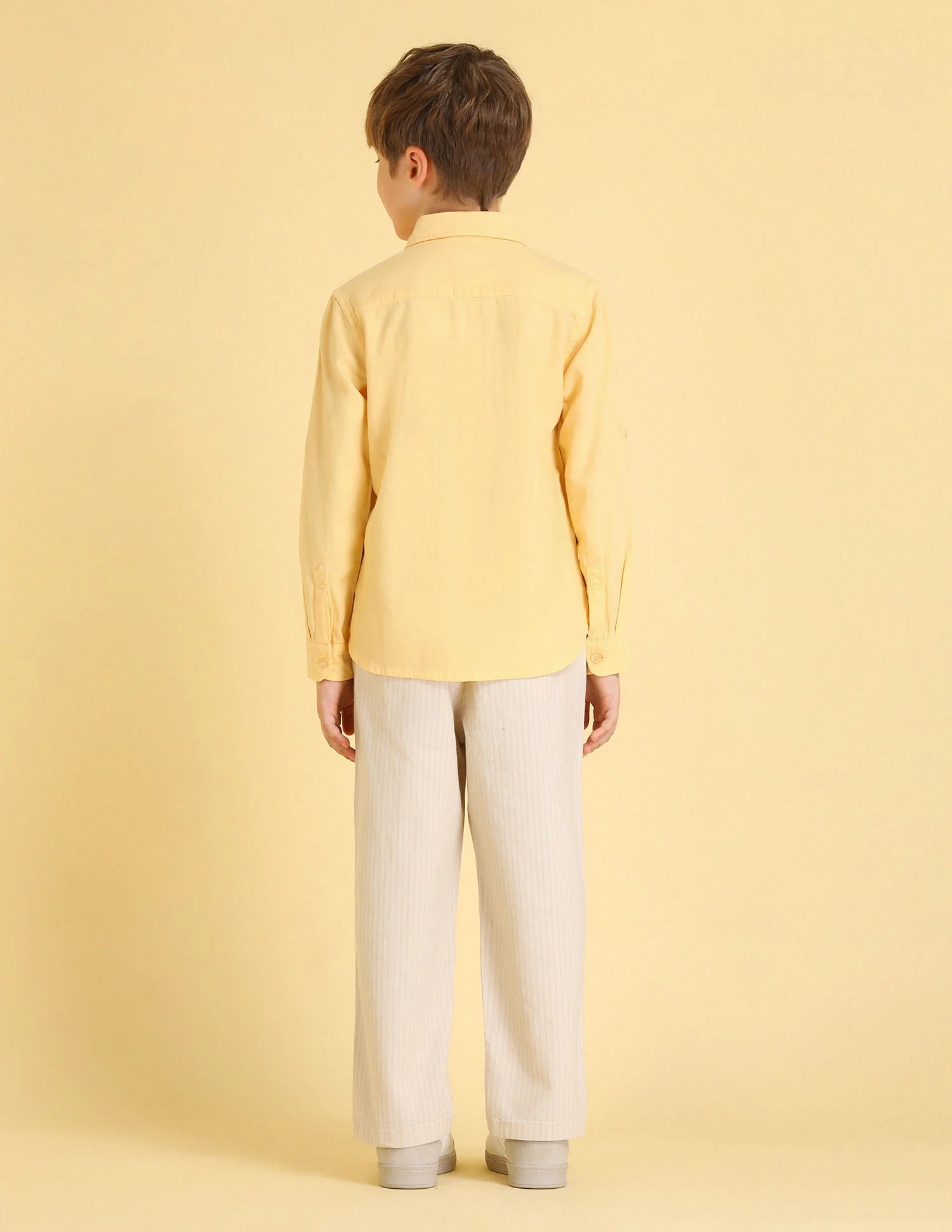 UKSHT1402 YELLOW Boys Shirt - Image 4