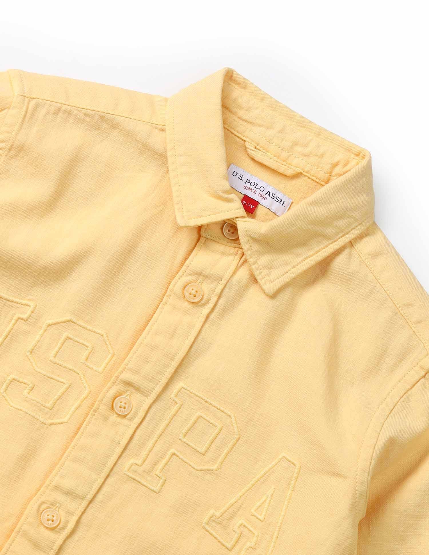 UKSHT1402 YELLOW Boys Shirt - Image 8