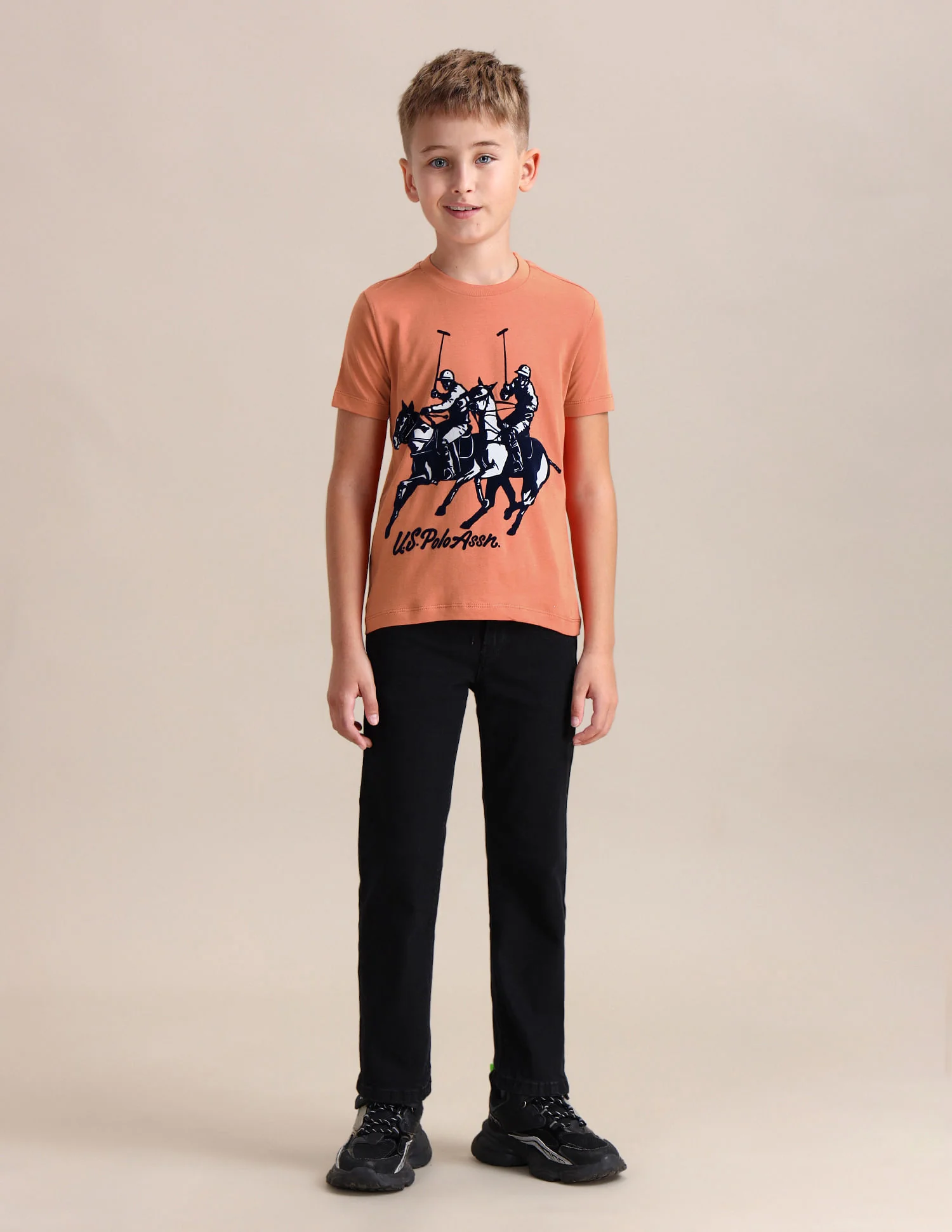 Boys Brand Print Regular Fit T-shirt - Image 3