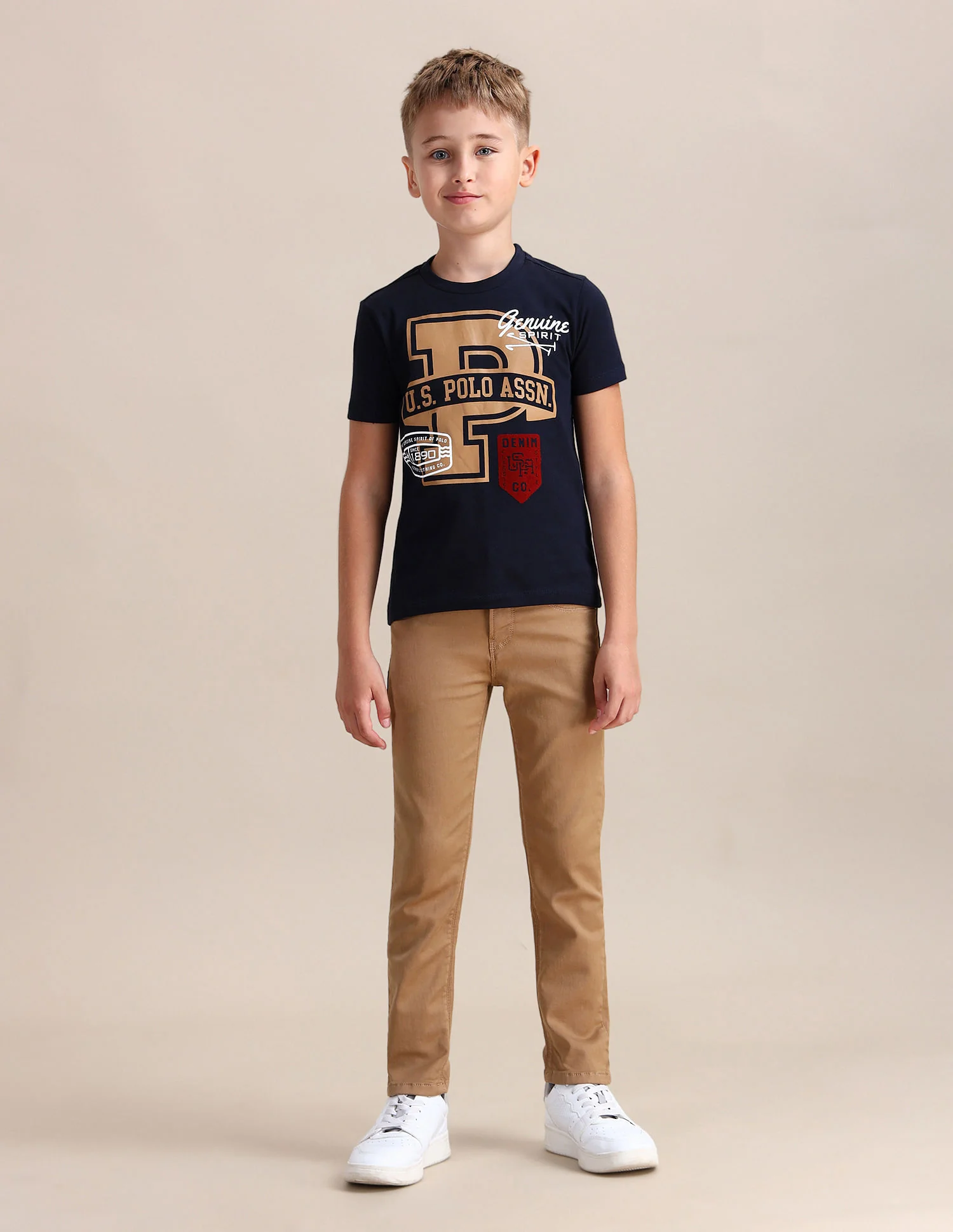 Boys Brand Print Regular Fit T-shirt - Image 4